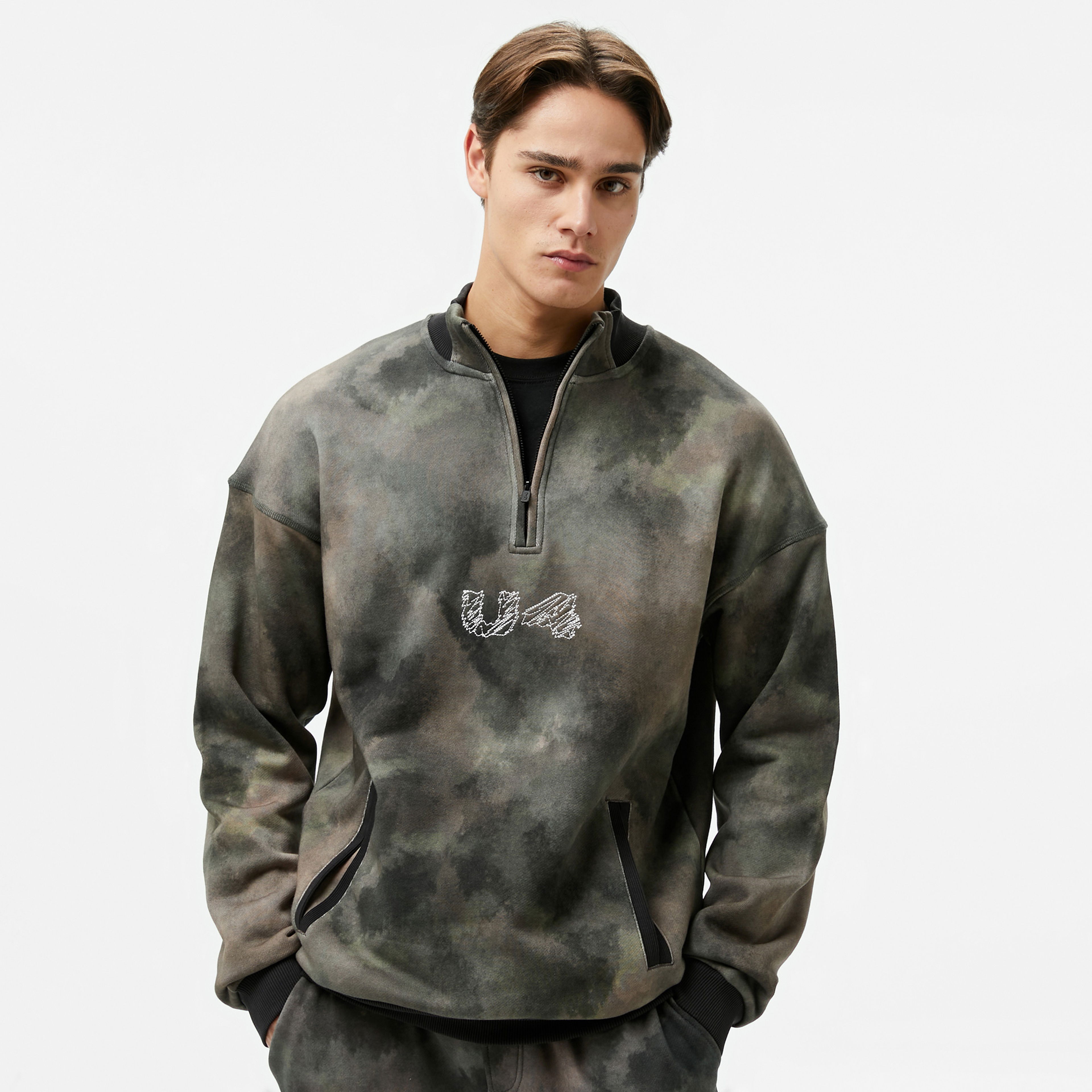 UNITED4 Season Forest Erkek Haki Sweatshirt