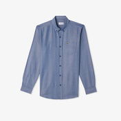 Lacoste Erkek Slim Fit Düğmeli Yaka Koyu Mavi Gömlek