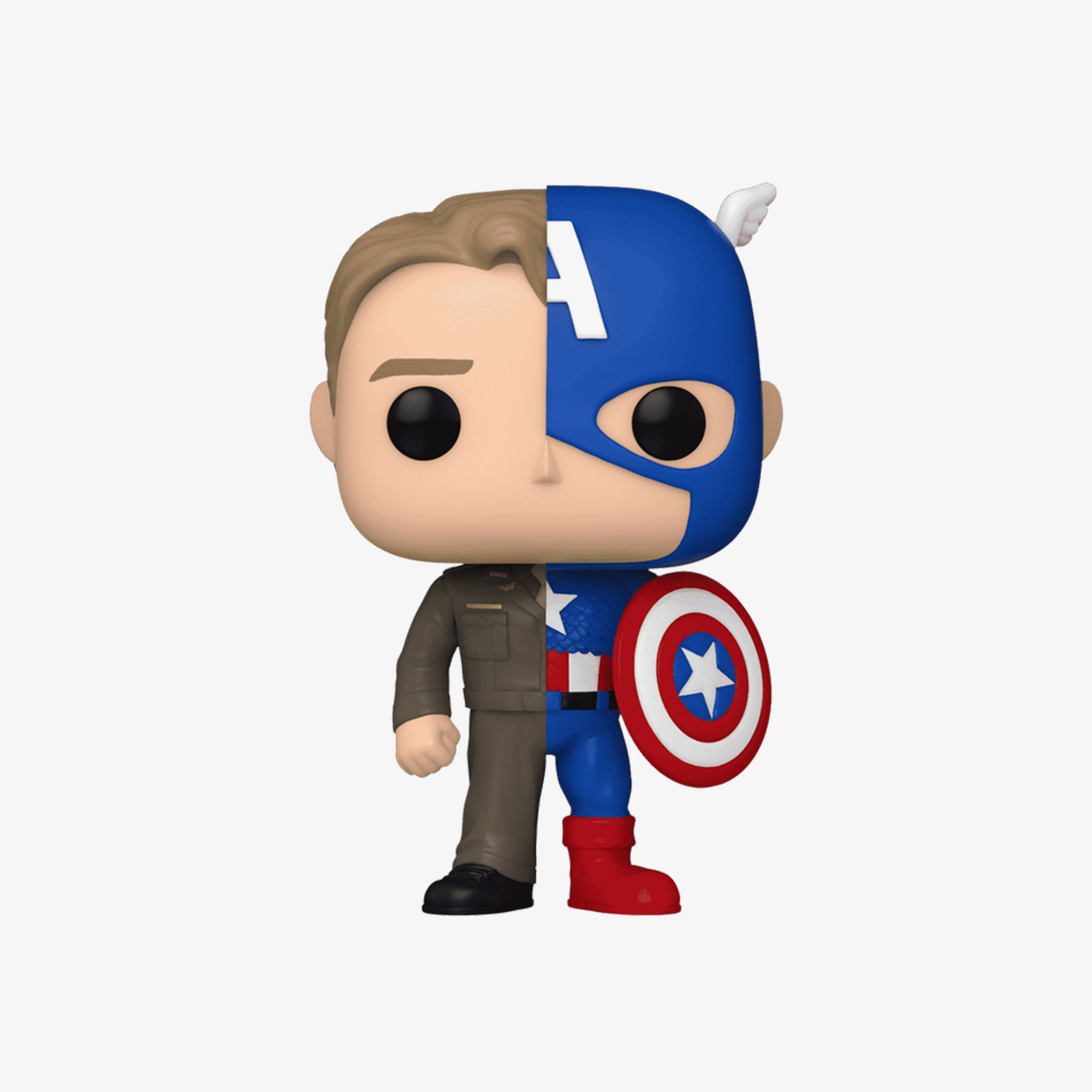 Funko POP Marvel: Split - Captain America/Steve Rogers Renkli Figür