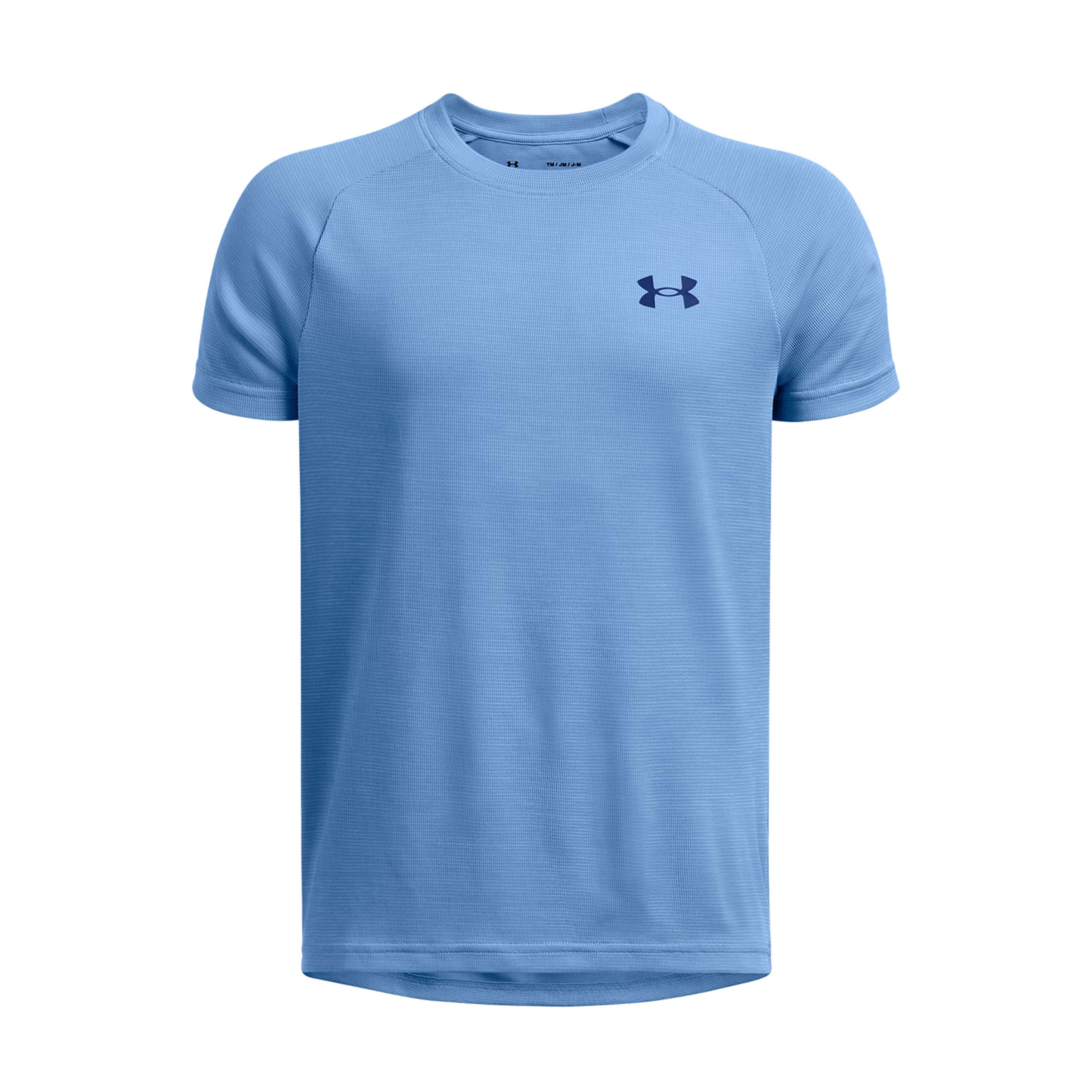 Under Armour Tech Textured Erkek Mavi Antrenman T-Shirt
