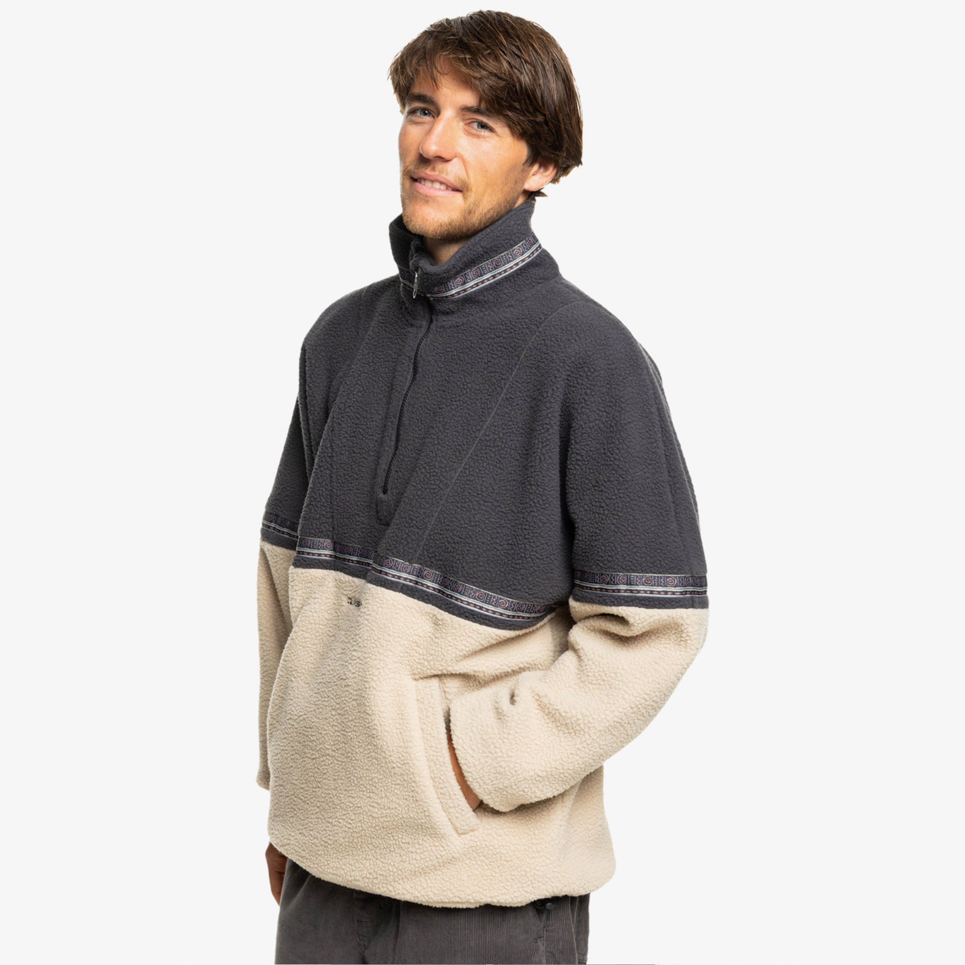 Quiksilver Blok Erkek Bej Polar Üst
