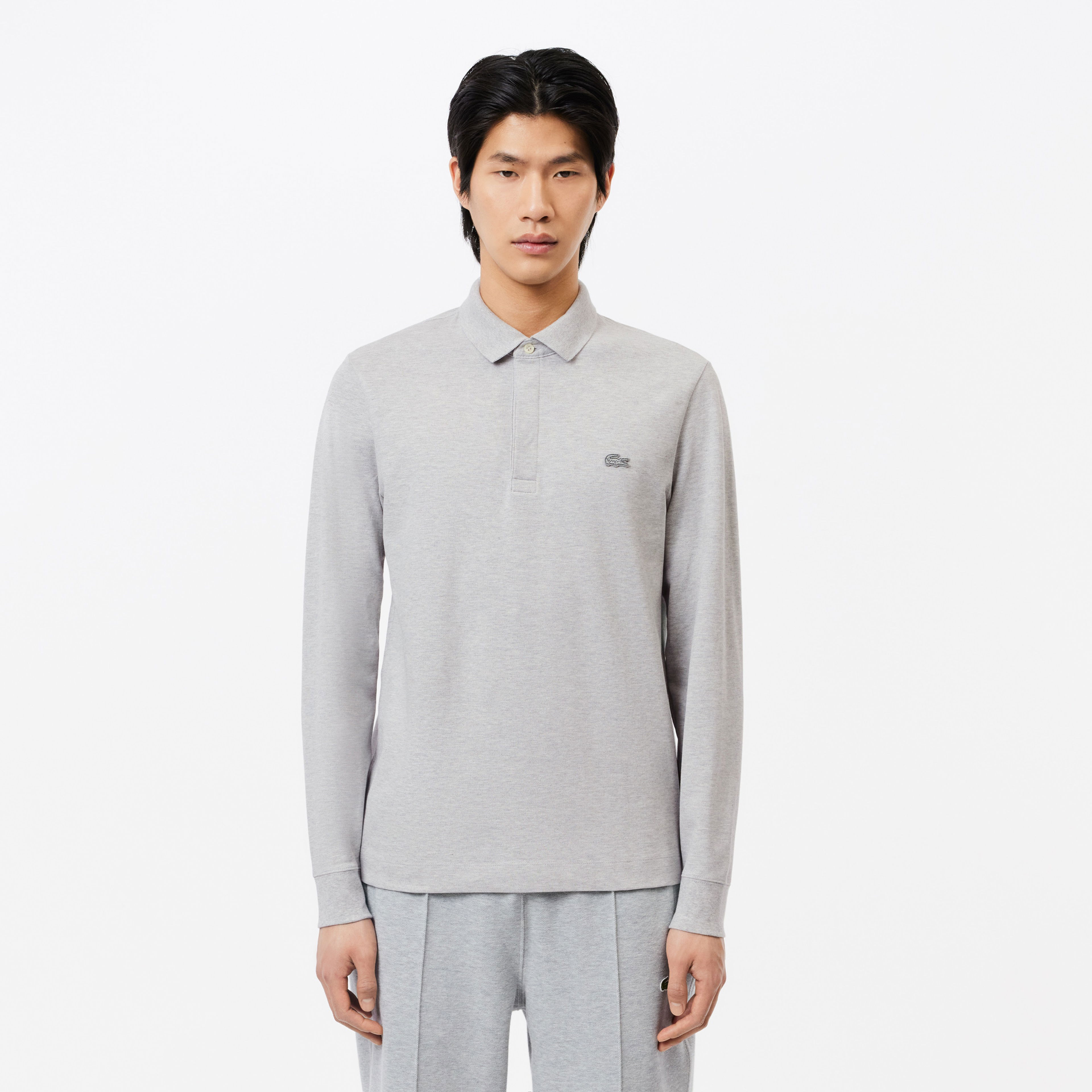 Lacoste Erkek Regular Fit Uzun Kollu Gri Paris Polo