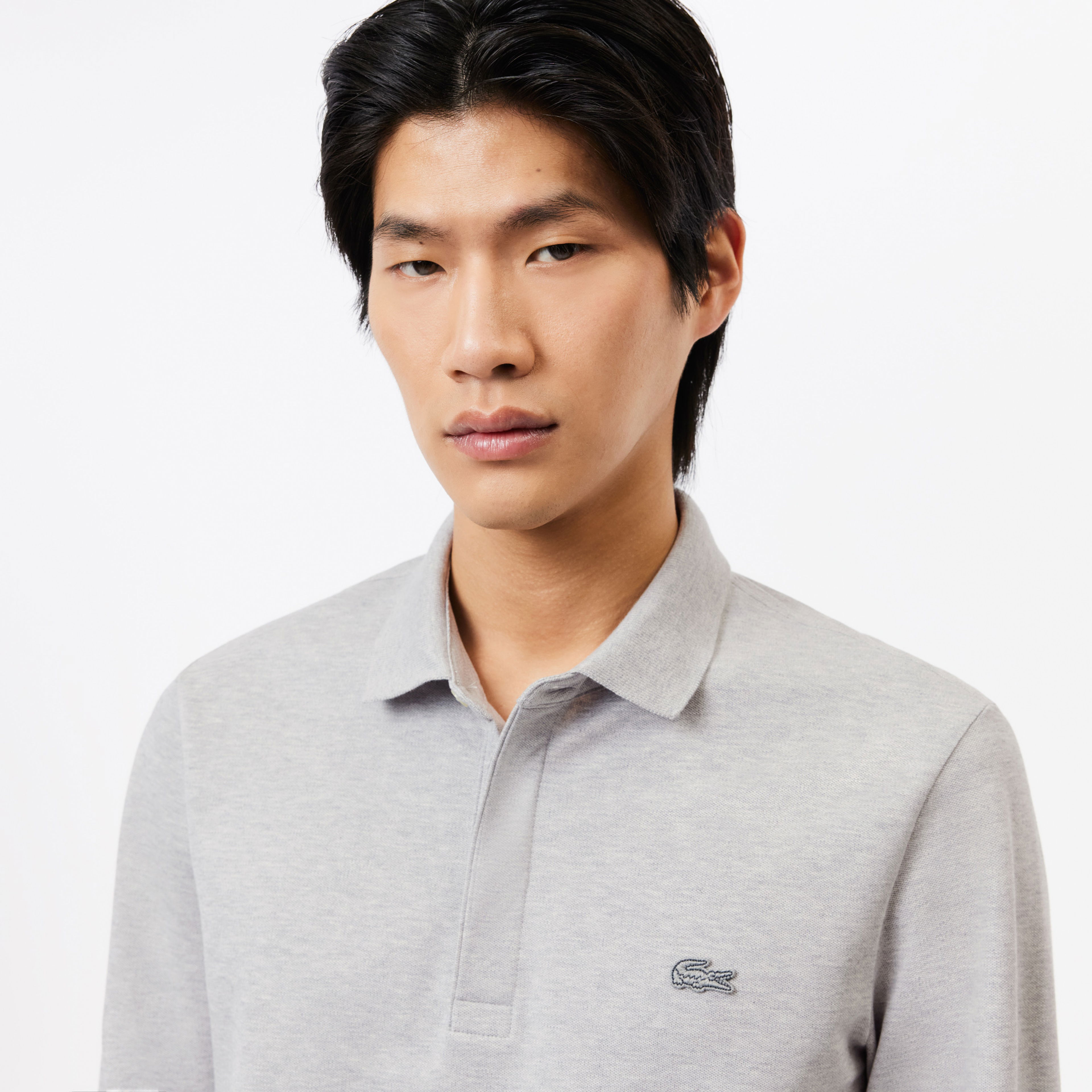 Lacoste Erkek Regular Fit Uzun Kollu Gri Paris Polo