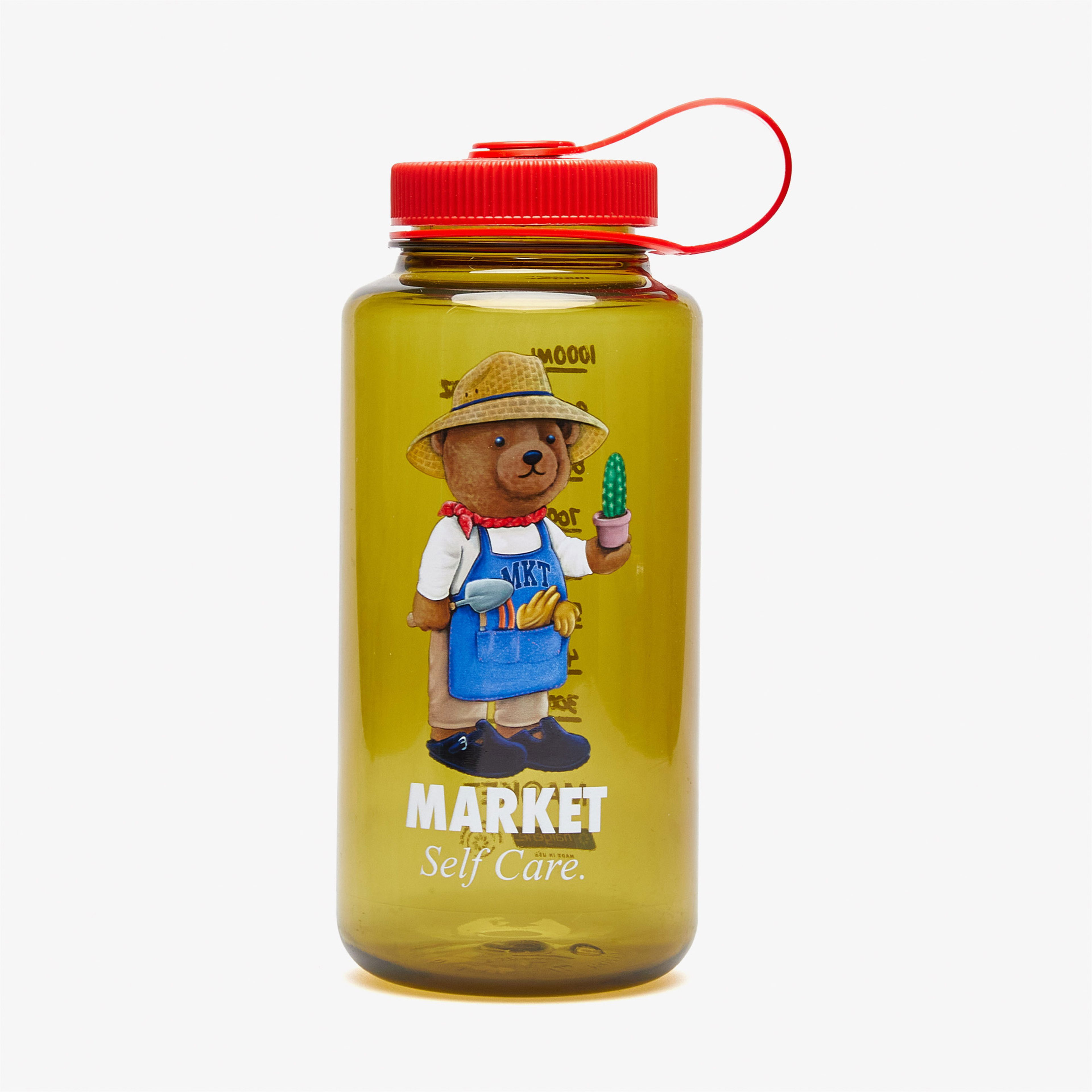 Market Botanical Bear Water Bottle Kahverengi Suluk