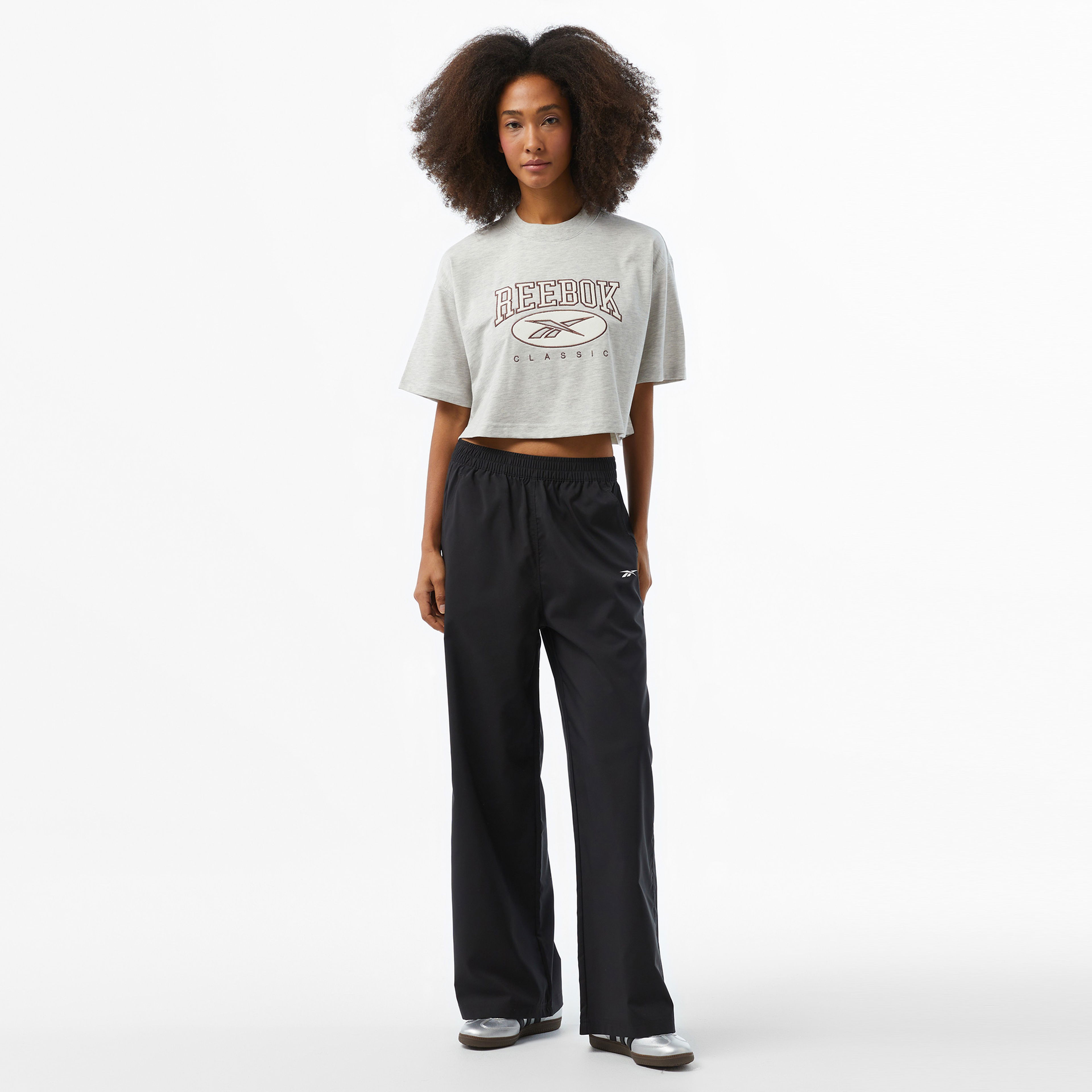 Reebok Big Logo Kadın Ekru T-Shirt