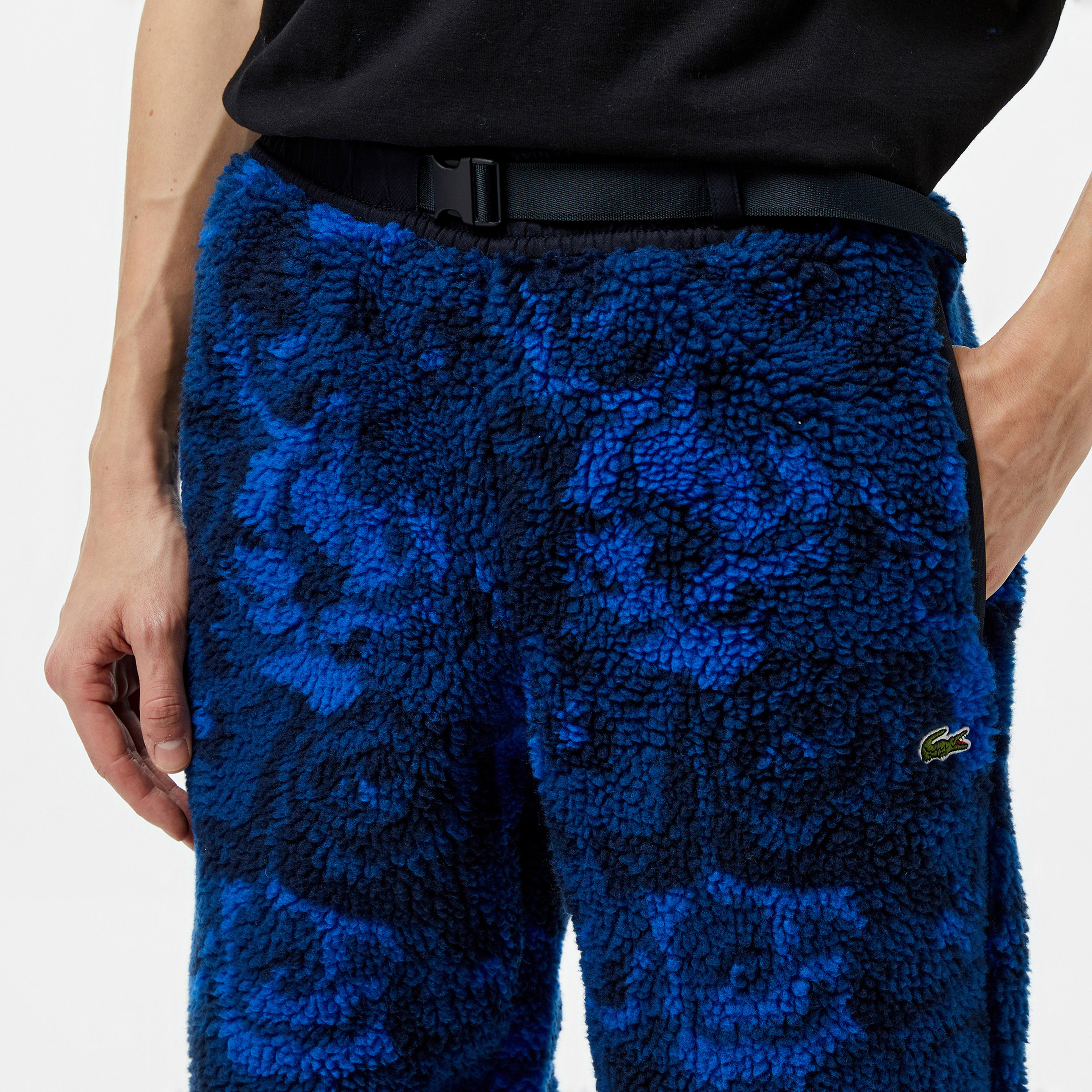 Lacoste Erkek Tapered Fit Desenli Lacivert Eşofman Altı
