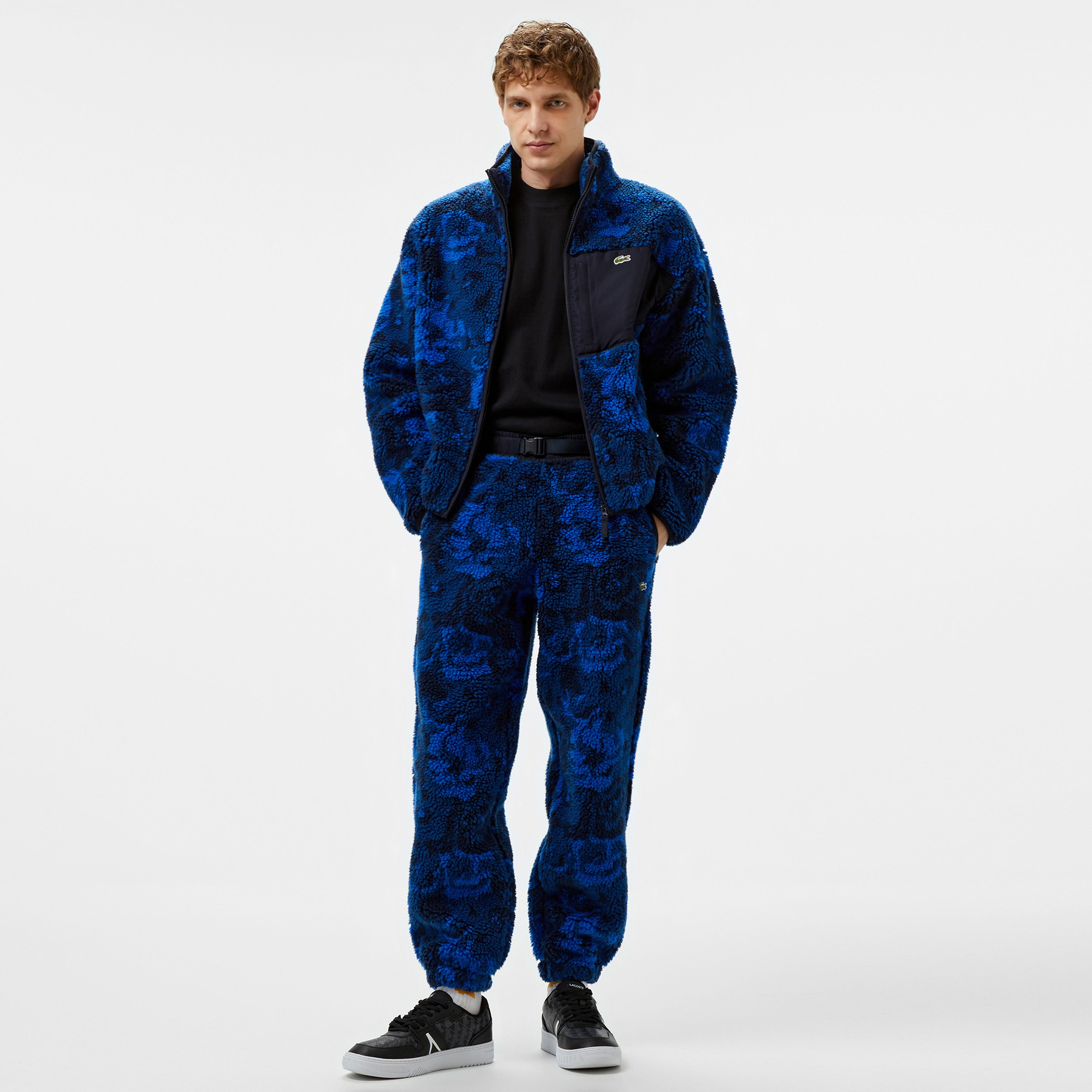 Lacoste Erkek Tapered Fit Desenli Lacivert Eşofman Altı