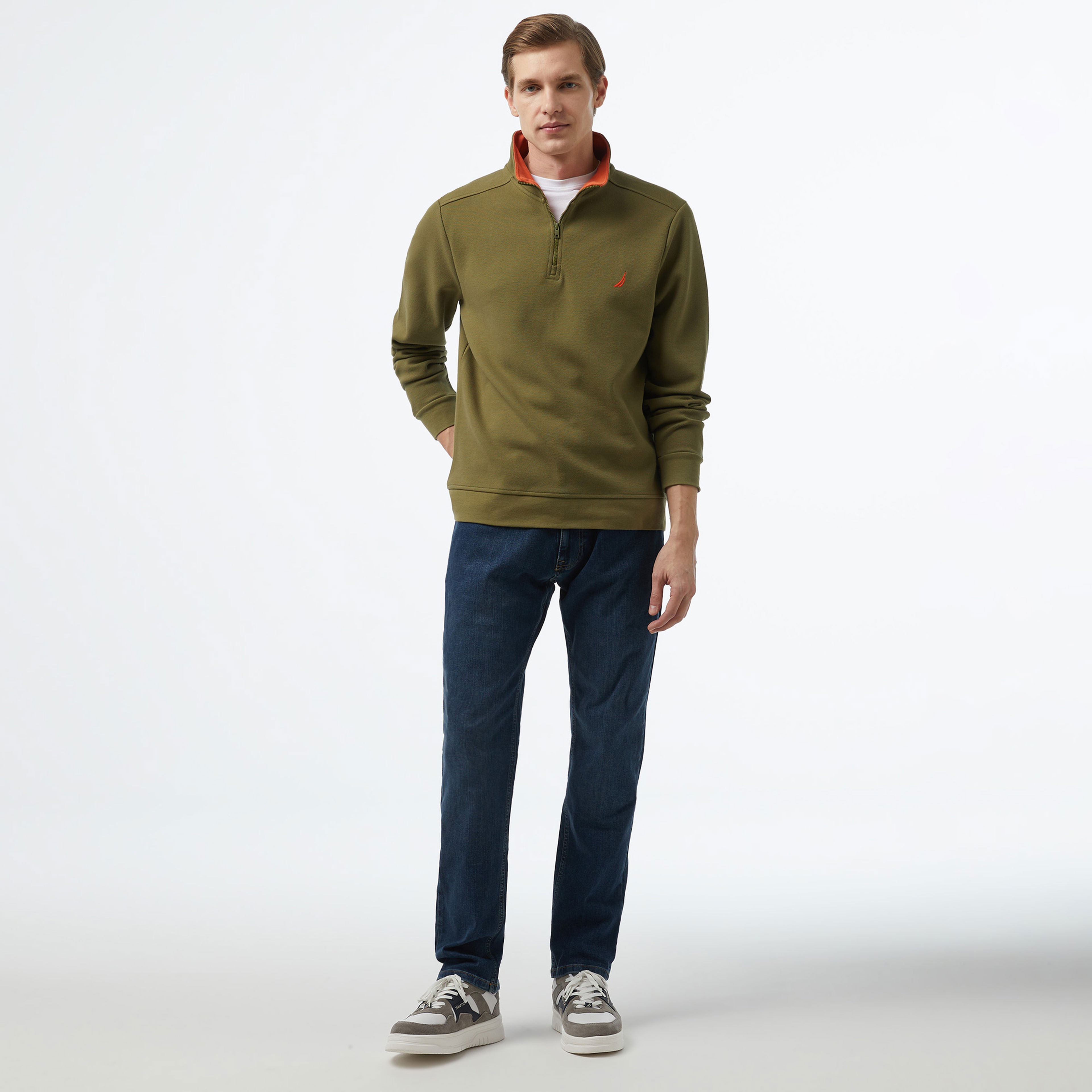 Nautica Erkek Yeşil Regular Fit Sweatshirt