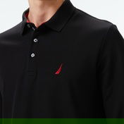 Nautica Erkek Siyah Classic Fit Uzun Kollu Polo