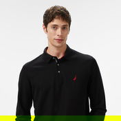 Nautica Erkek Siyah Classic Fit Uzun Kollu Polo