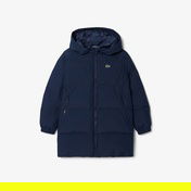 Lacoste Çocuk Kapüşonlu Lacivert Şişme Mont