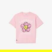 Lacoste Çocuk Baskılı Pembe T-Shirt