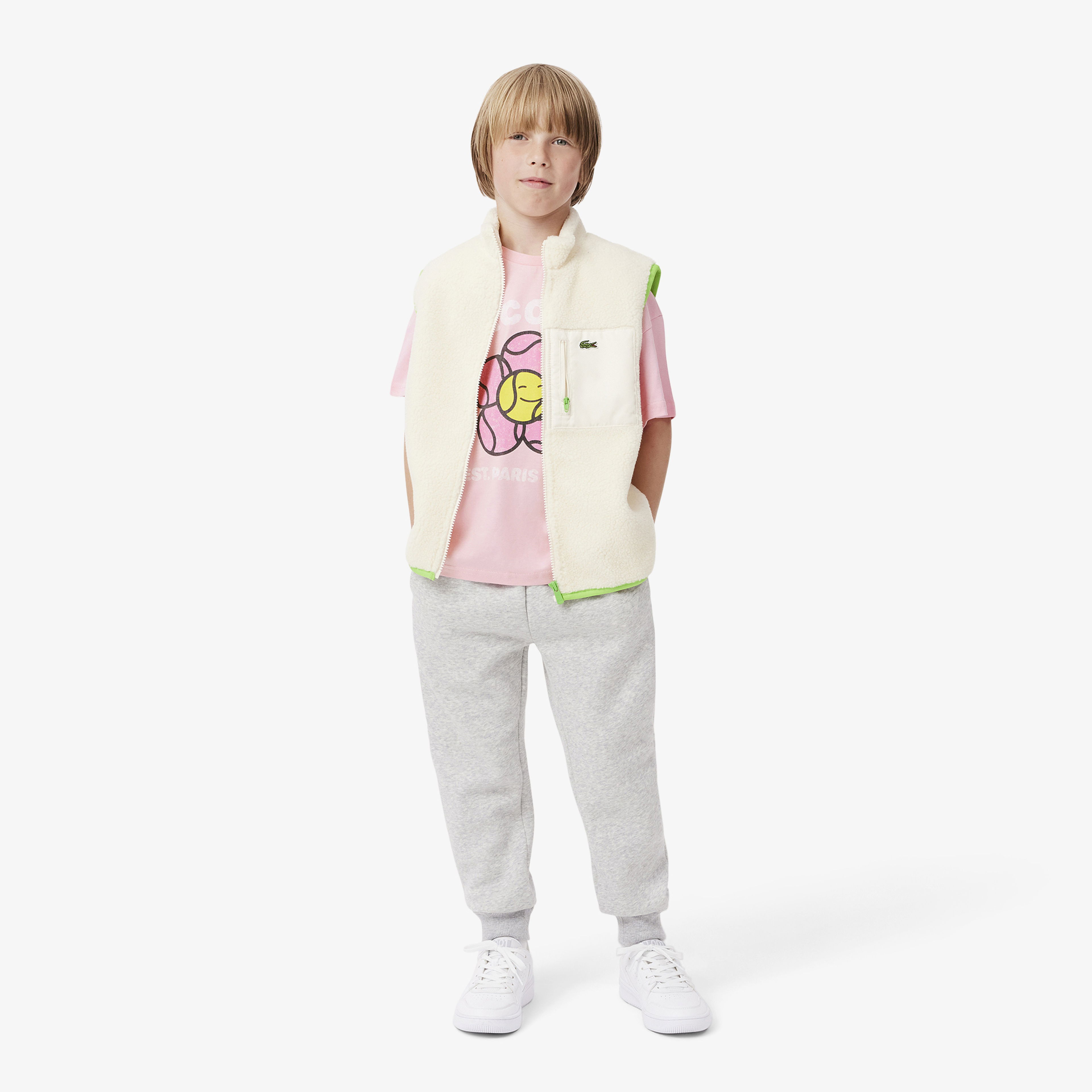 Lacoste Çocuk Baskılı Pembe T-Shirt
