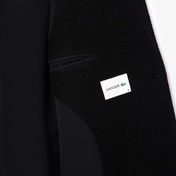 Lacoste Kadın Regular Fit Gömlek Yaka Yün Siyah Mont