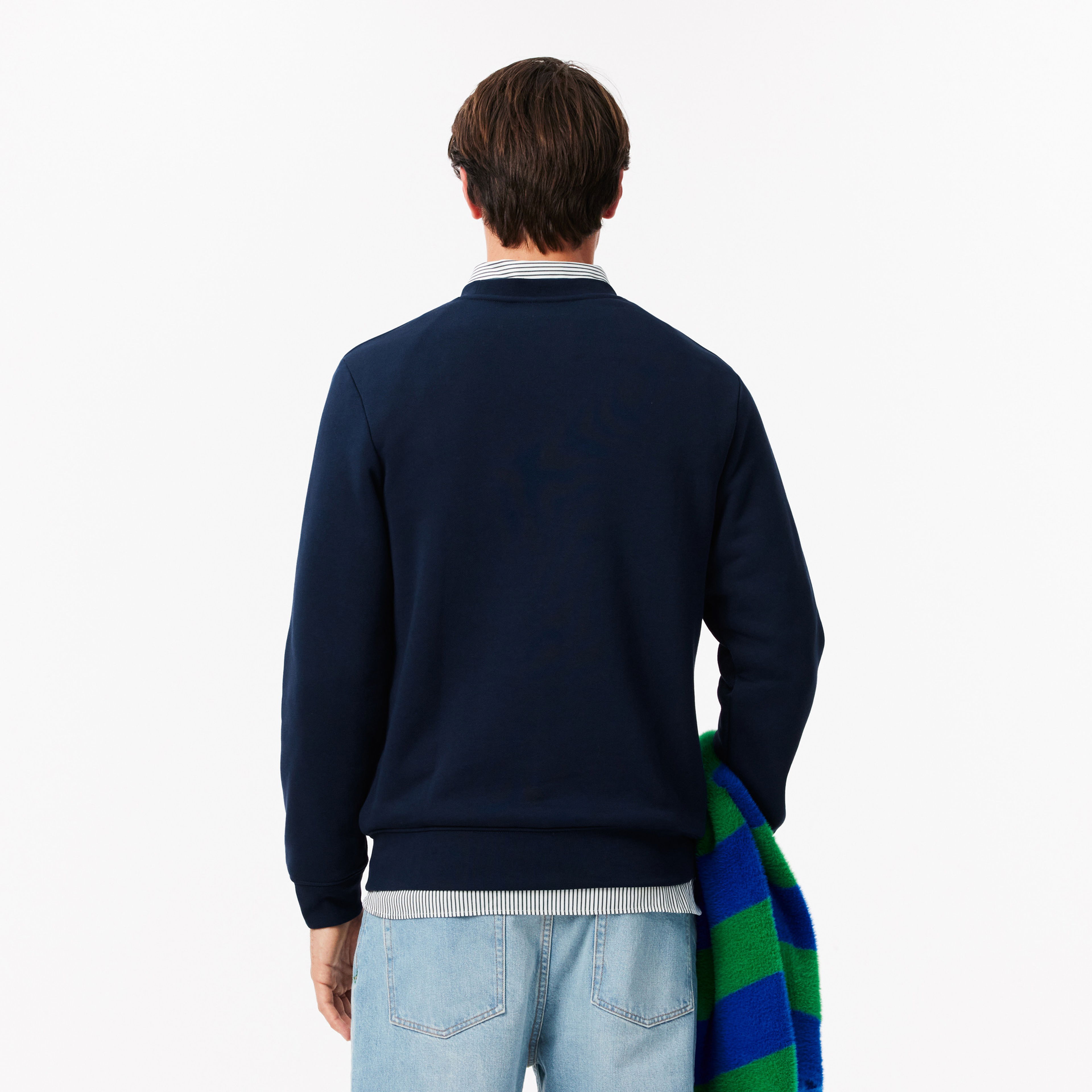 Lacoste Erkek Classic Fit Bisiklet Yaka Lacivert Sweatshirt