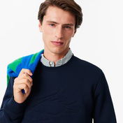 Lacoste Erkek Classic Fit Bisiklet Yaka Lacivert Sweatshirt
