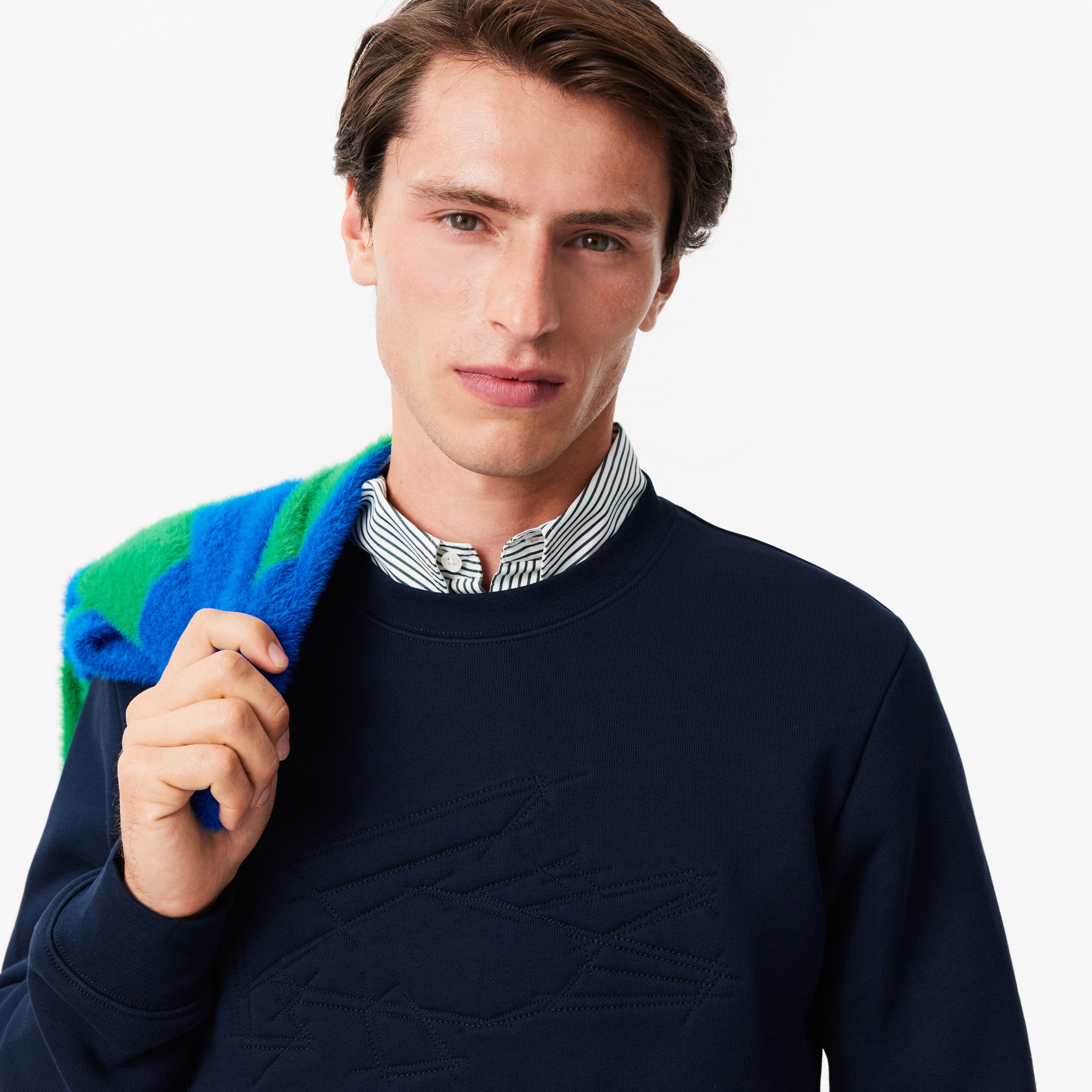 Lacoste Erkek Classic Fit Bisiklet Yaka Lacivert Sweatshirt