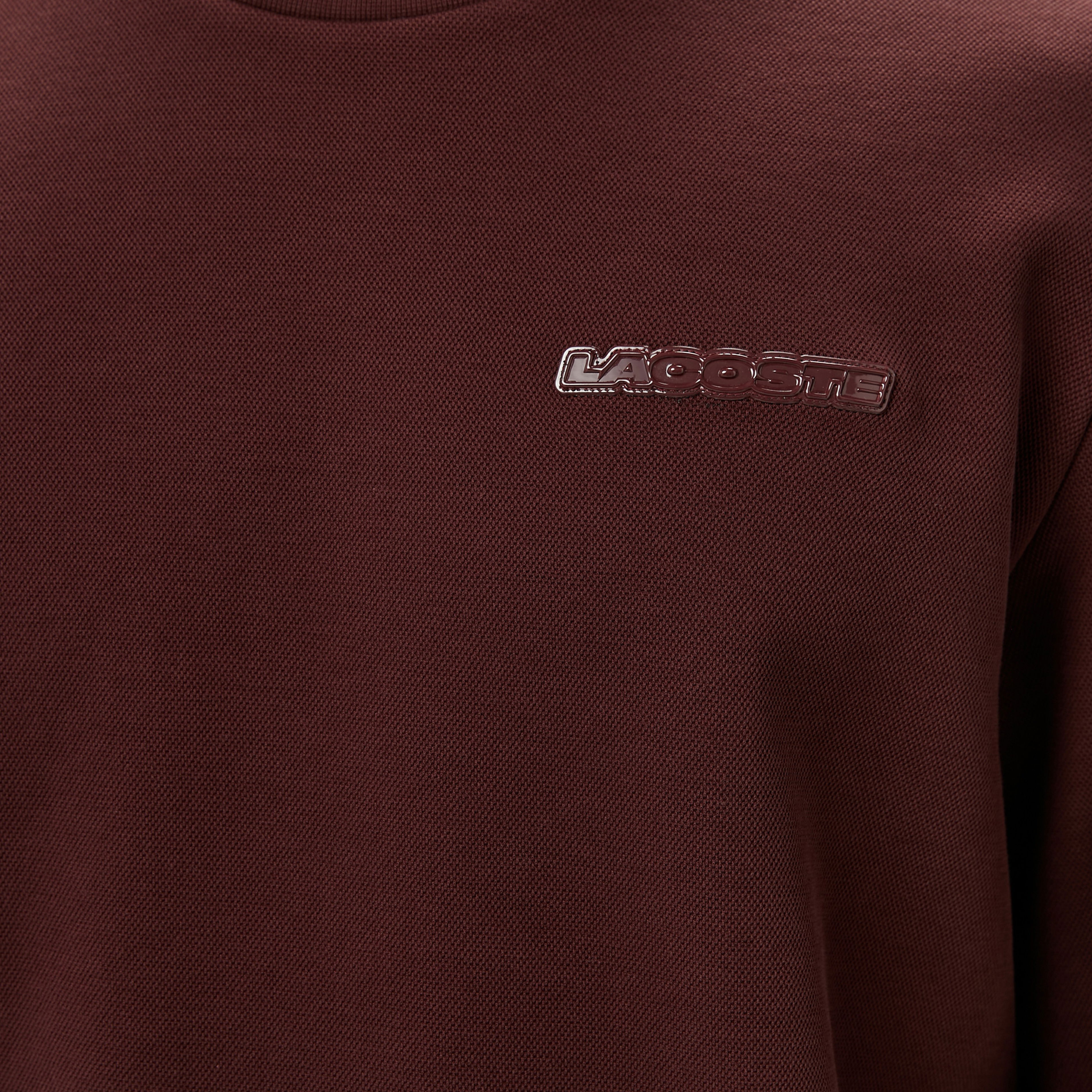 Lacoste Erkek Classic Fit Bisiklet Yaka Bordo Sweatshirt