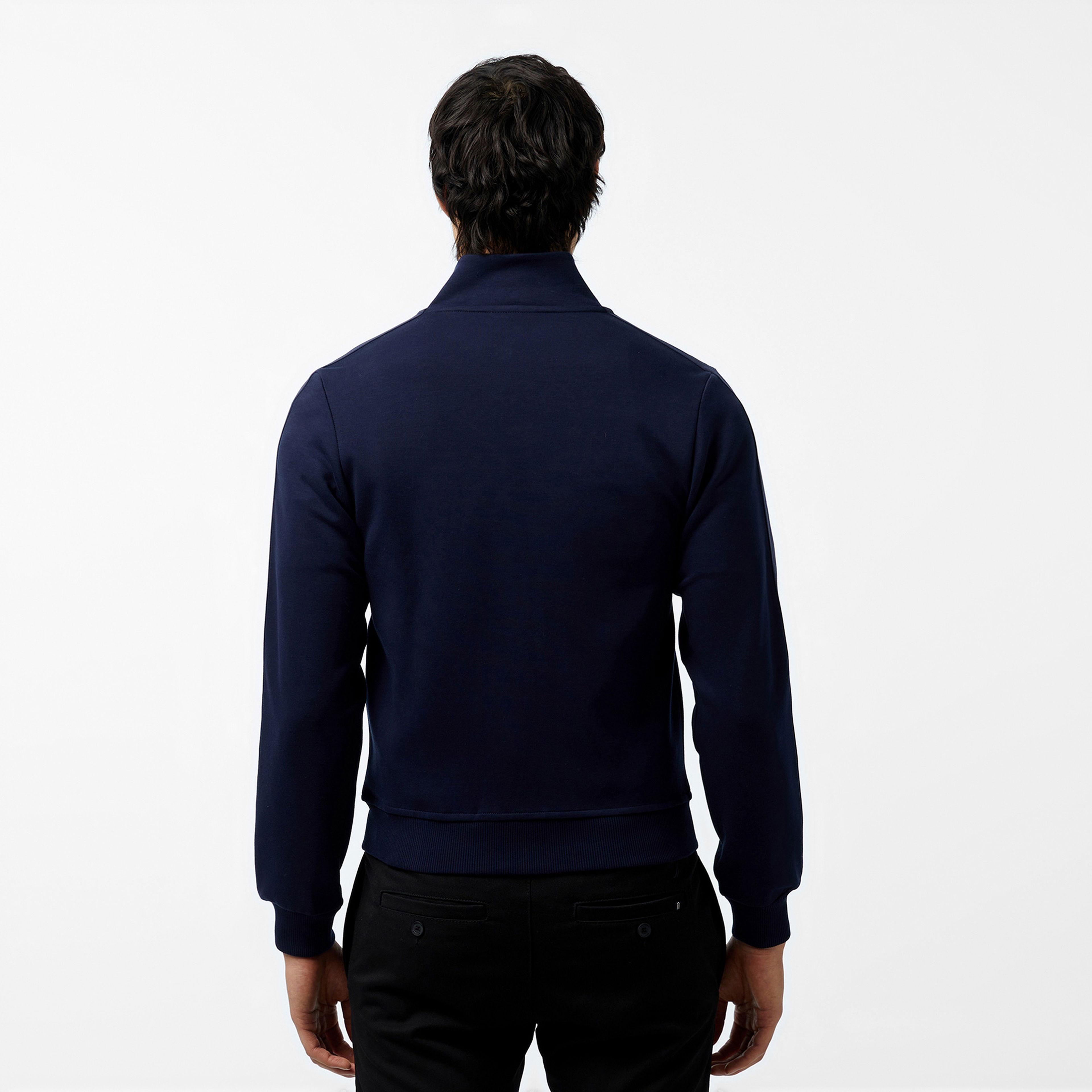 Lacoste Erkek Regular Fit Fermuarlı Lacivert Sweatshirt