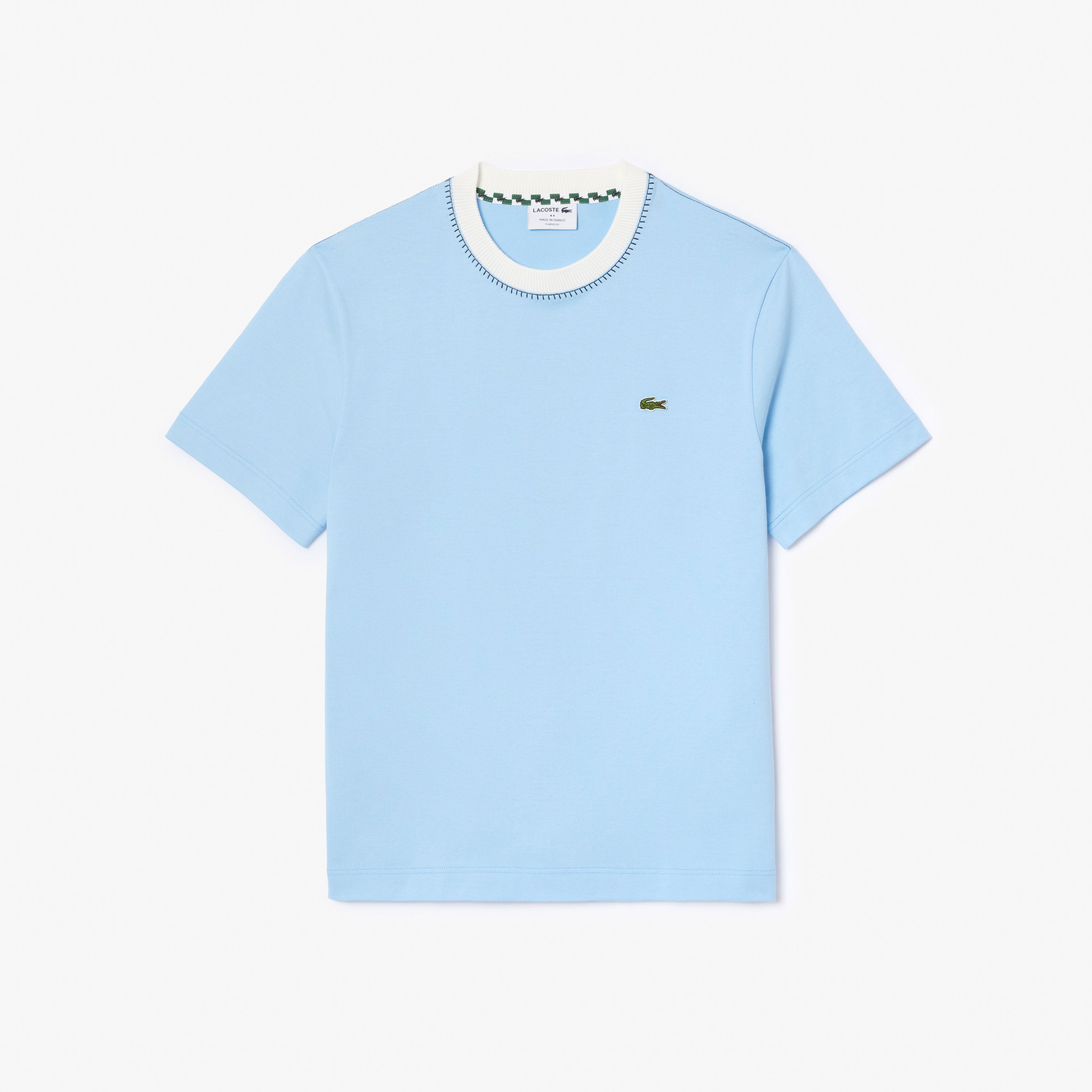 Lacoste Erkek Classic Fit Bisiklet Yaka Mavi T-Shirt