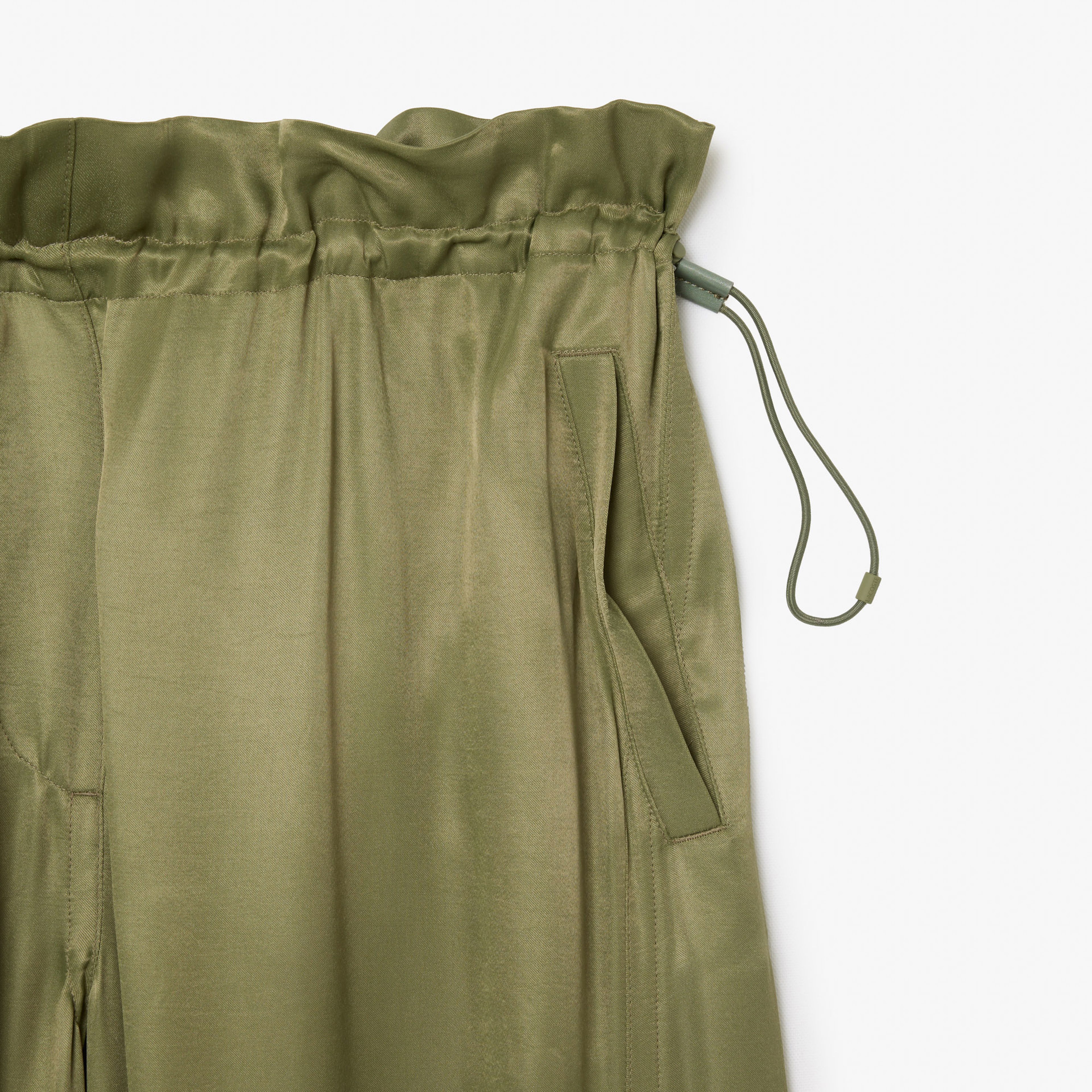 Lacoste Kadın Oversize Fit Haki Kargo Pantolon