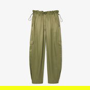 Lacoste Kadın Oversize Fit Haki Kargo Pantolon