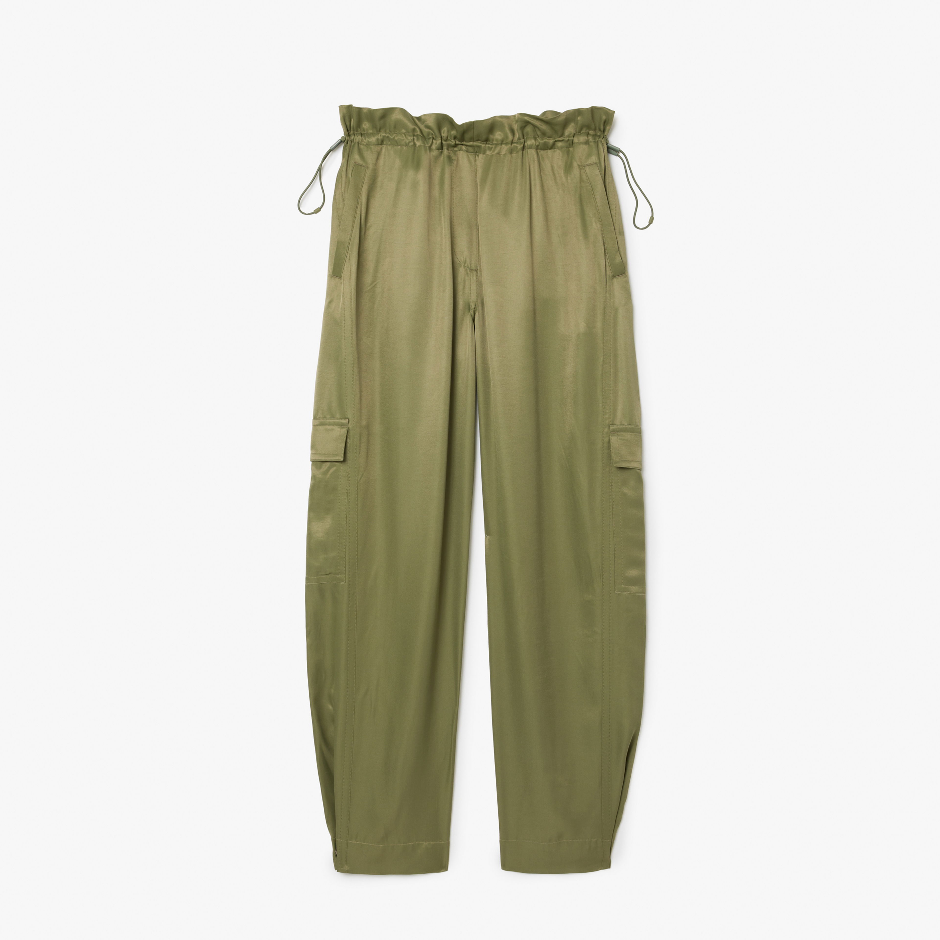 Lacoste Kadın Oversize Fit Haki Kargo Pantolon