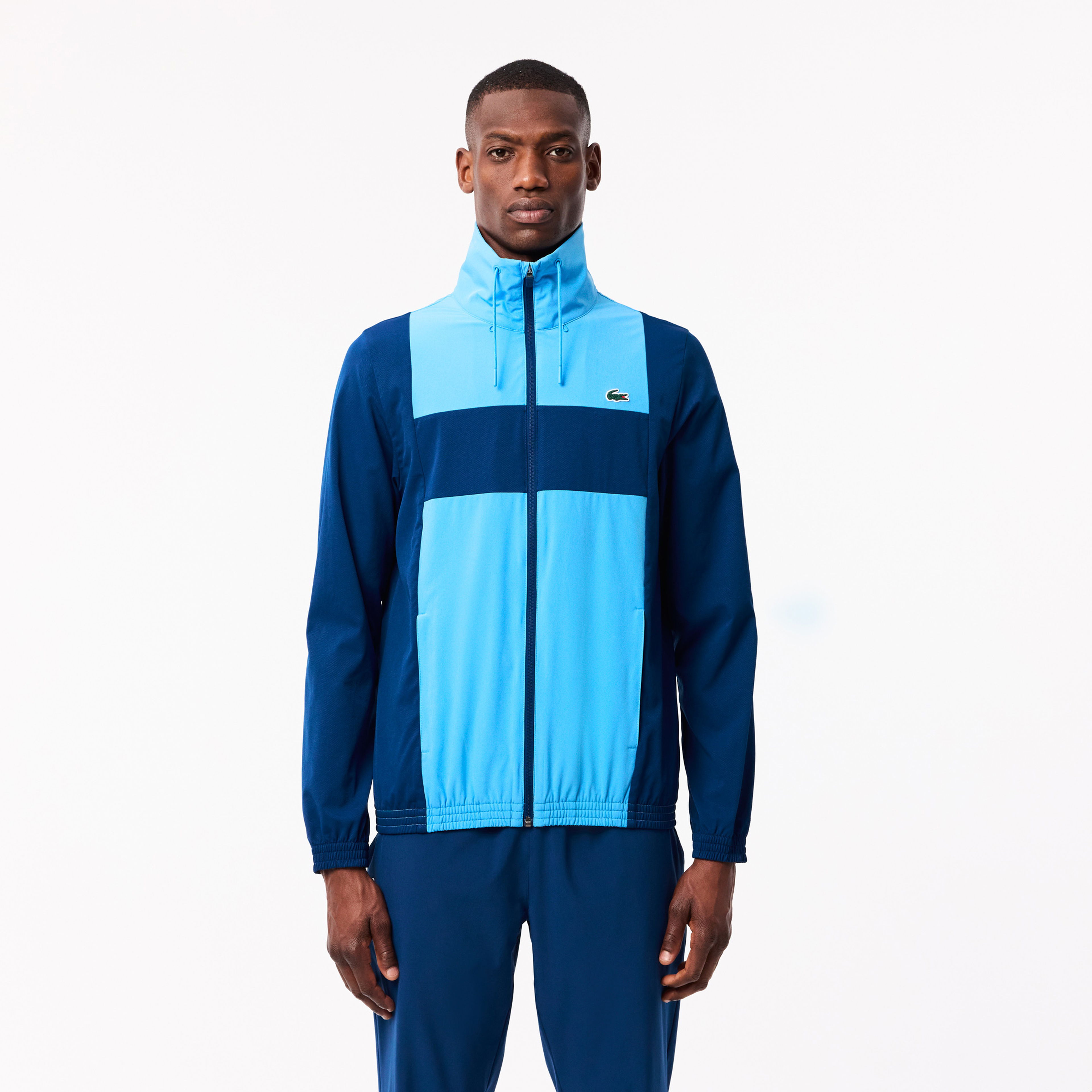 Lacoste SPORT x Novak Djokovic Erkek Regular Fit Renk Bloklu Mavi Eşofman Takımı