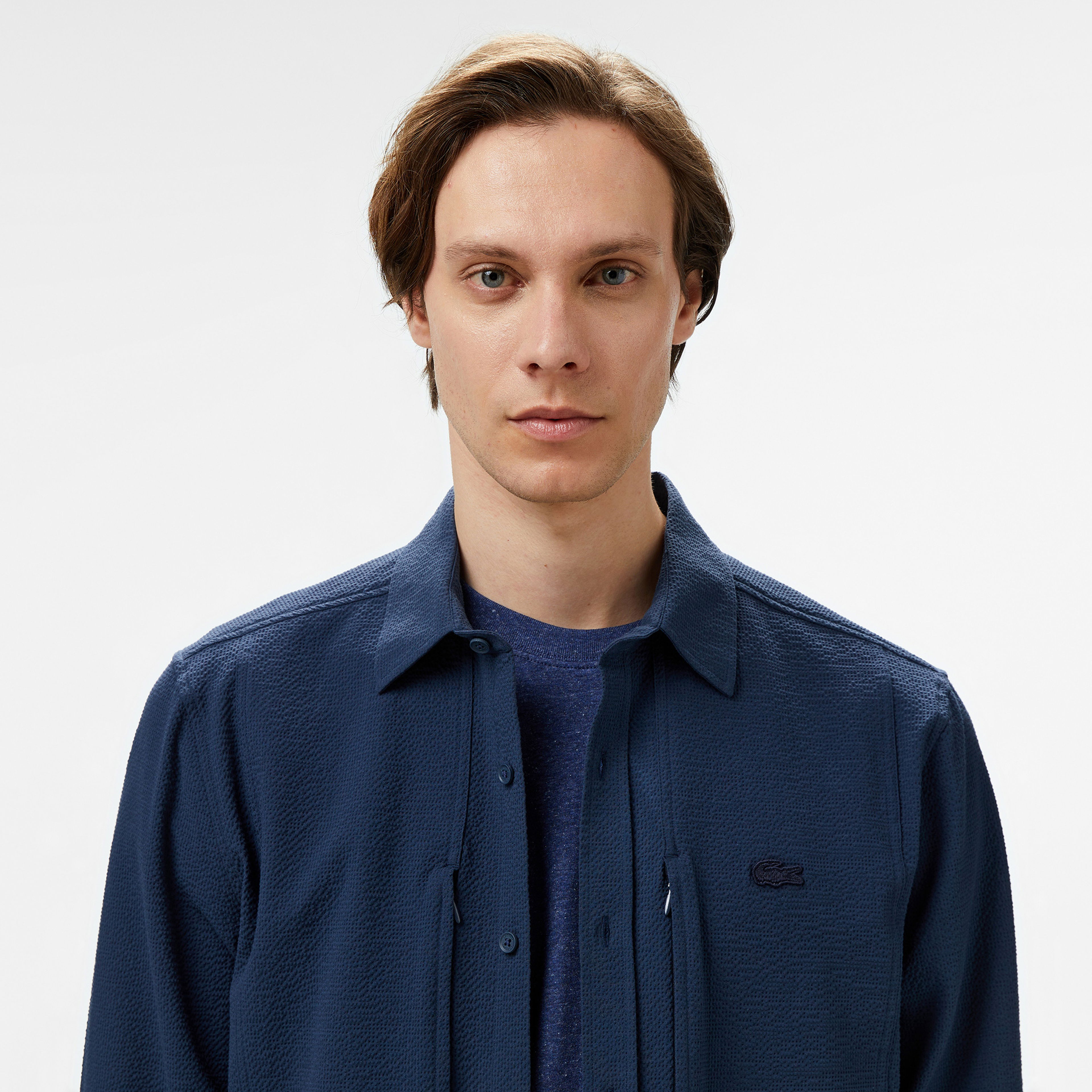 Lacoste Erkek Regular Fit Lacivert Gömlek