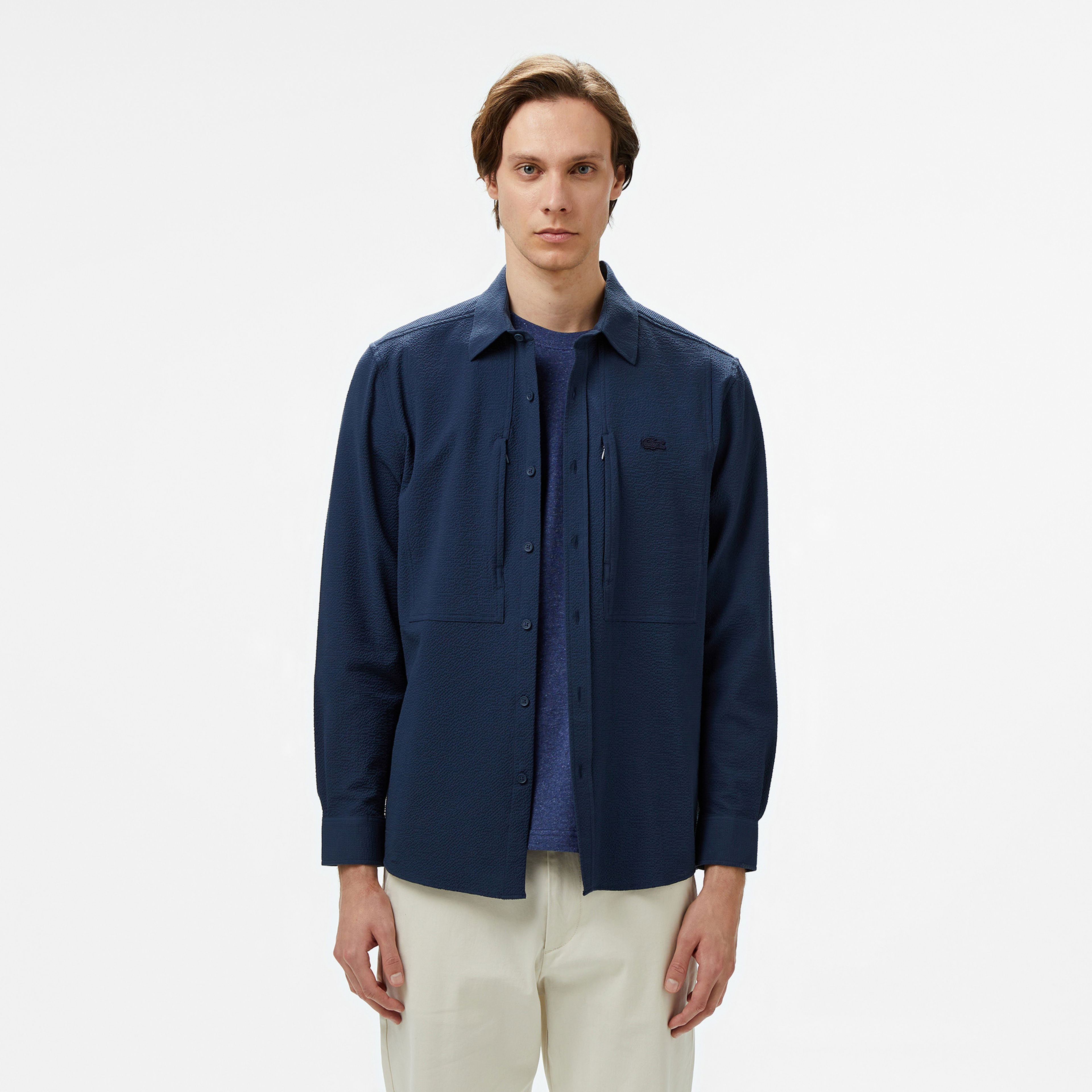 Lacoste Erkek Regular Fit Lacivert Gömlek