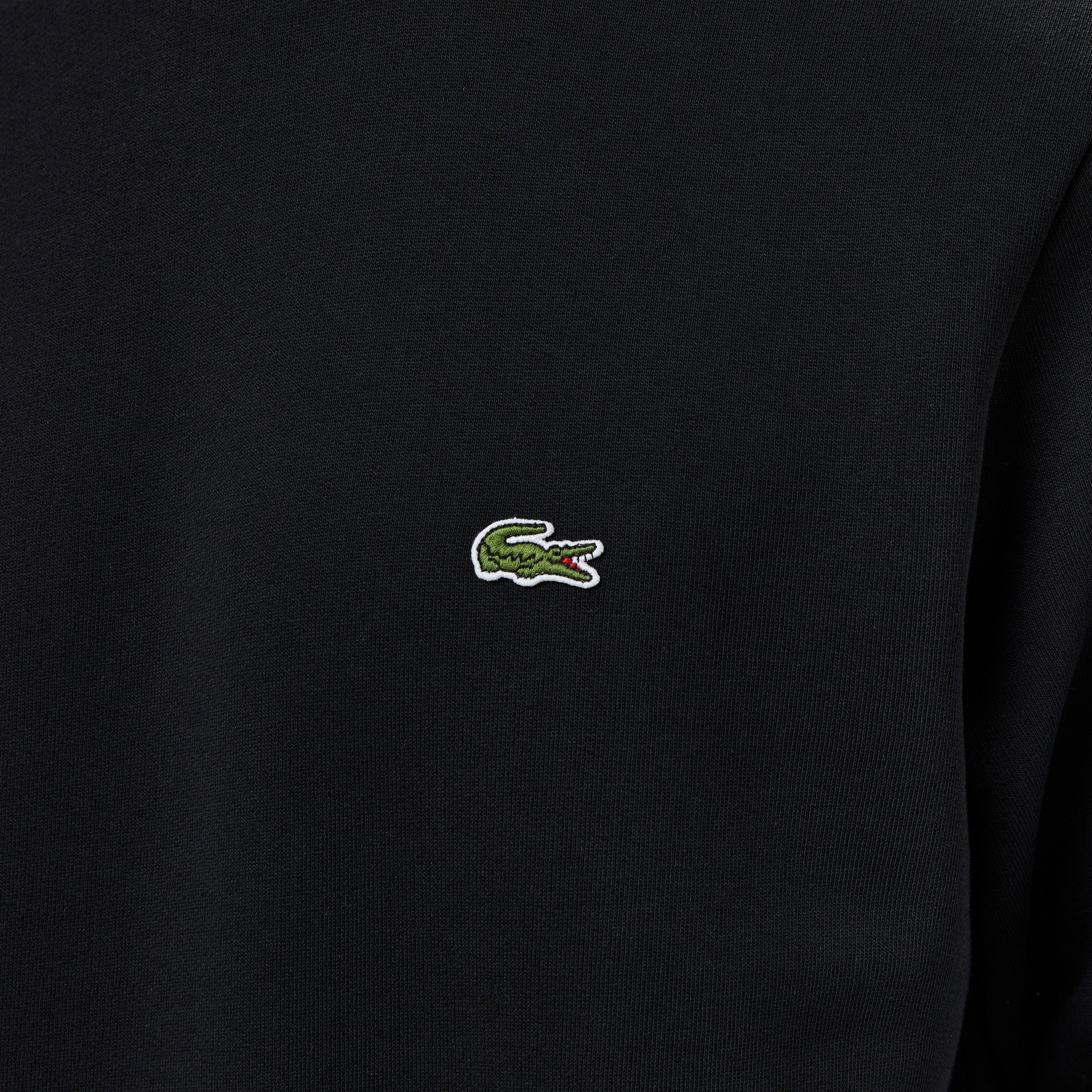 Lacoste Classic Fit Bisiklet Yaka Erkek Siyah Sweatshirt