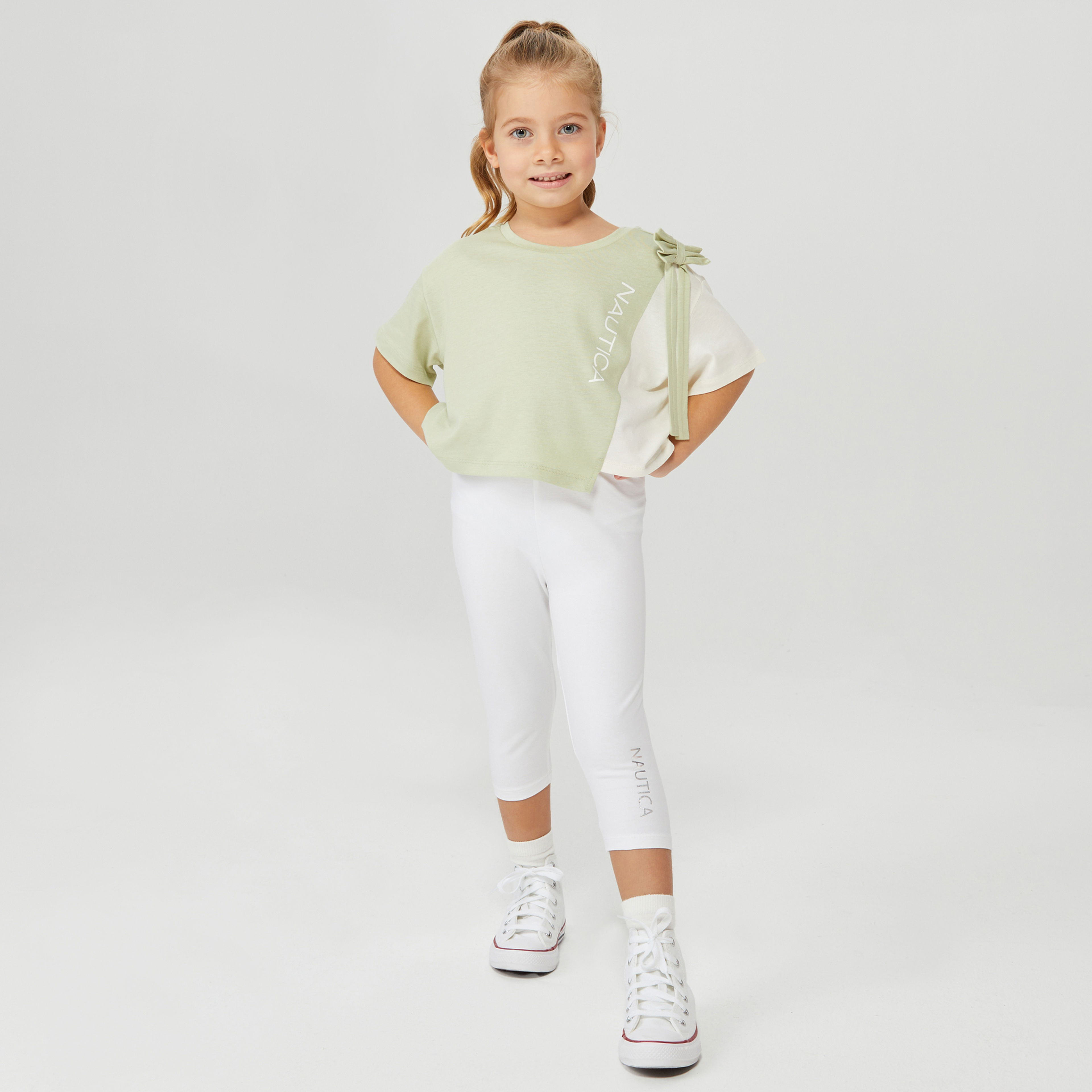NAUTICA KIZ ÇOCUK BEYAZ SLIM FIT EŞOFMAN ALTI