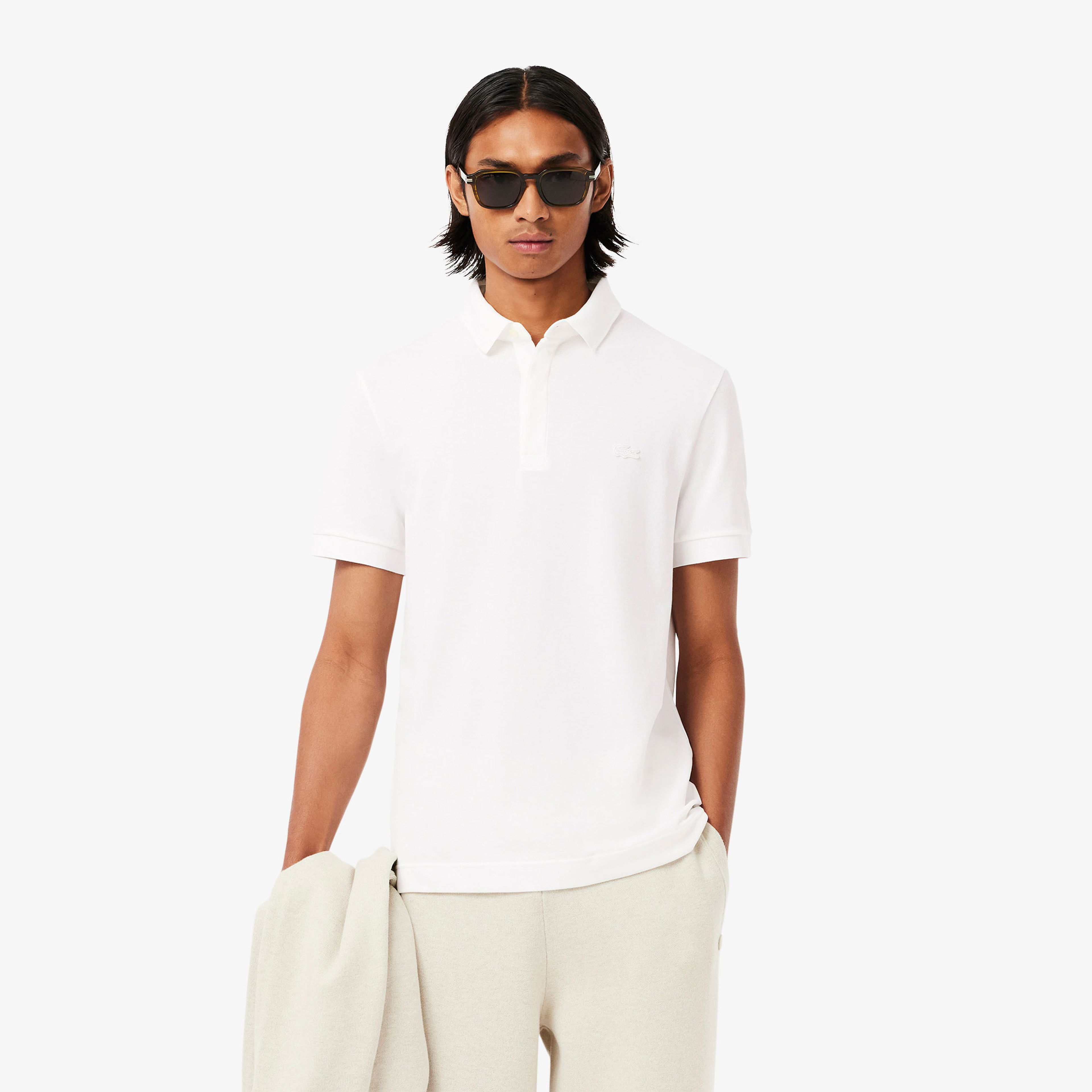 Lacoste Paris Erkek Regular Fit Beyaz Polo