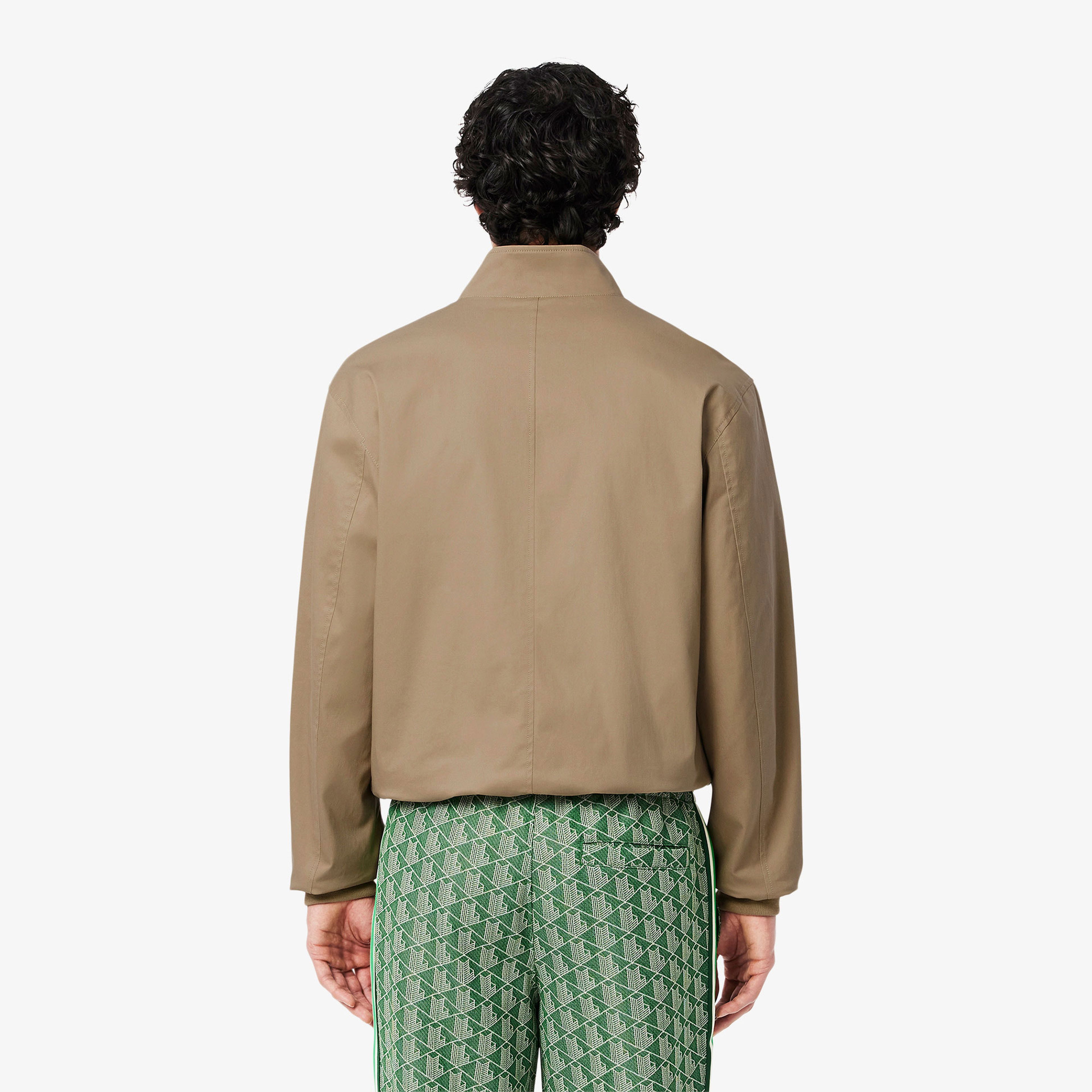Lacoste Erkek Regular Fit Dik Yaka Kahverengi Yağmurluk