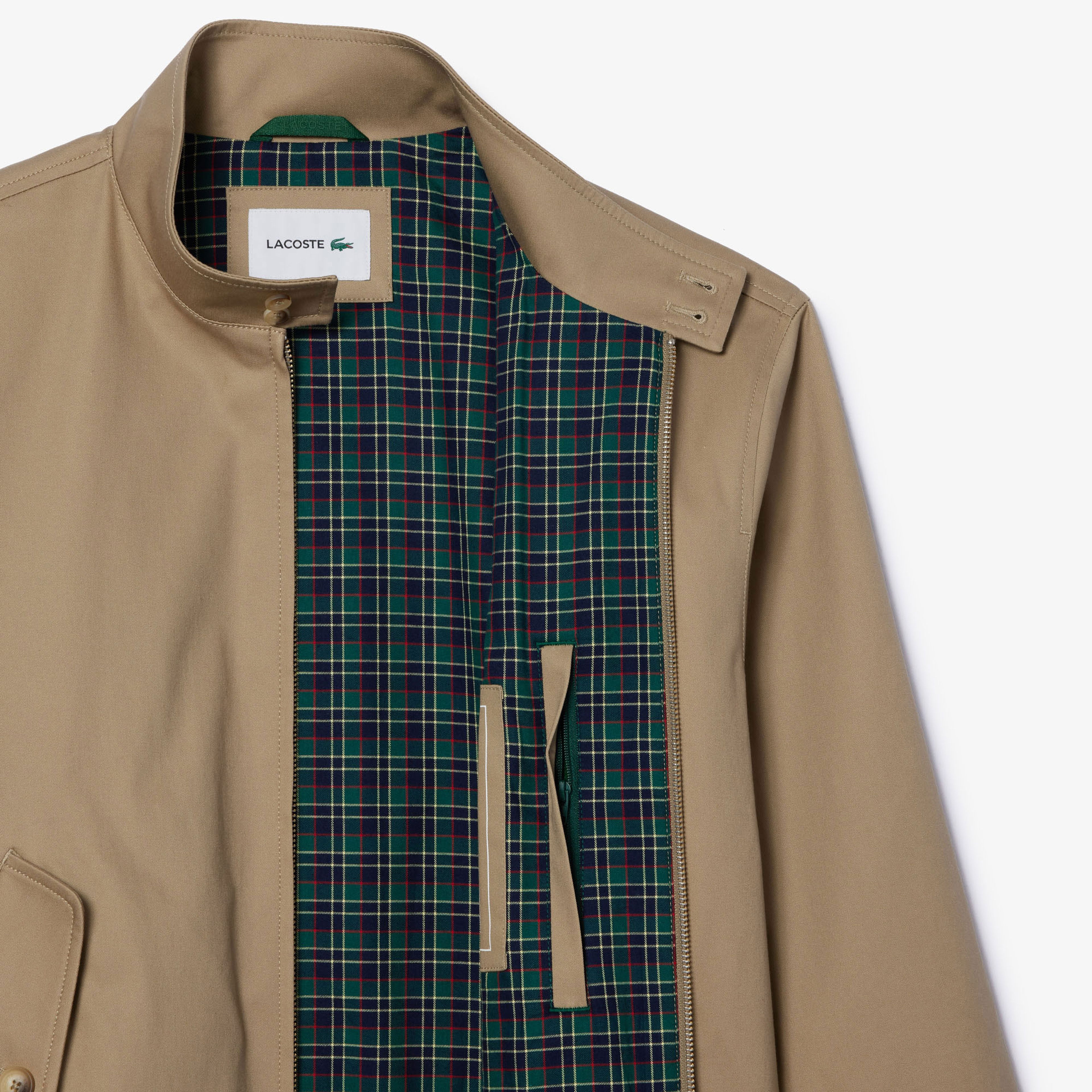 Lacoste Erkek Regular Fit Dik Yaka Kahverengi Yağmurluk