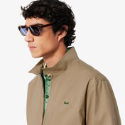 Lacoste Erkek Regular Fit Dik Yaka Kahverengi Yağmurluk