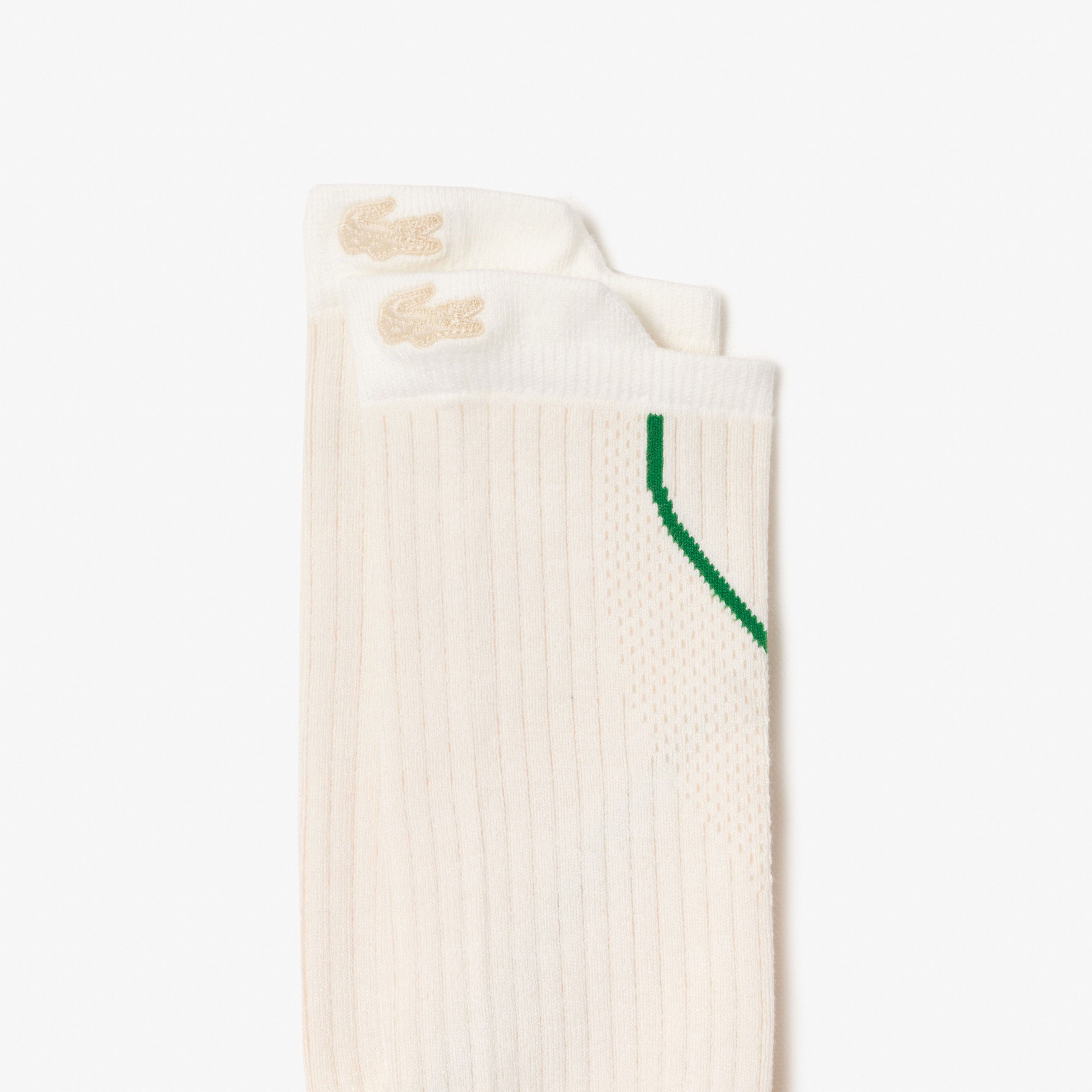 Lacoste Unisex Baskılı Bej Çorap