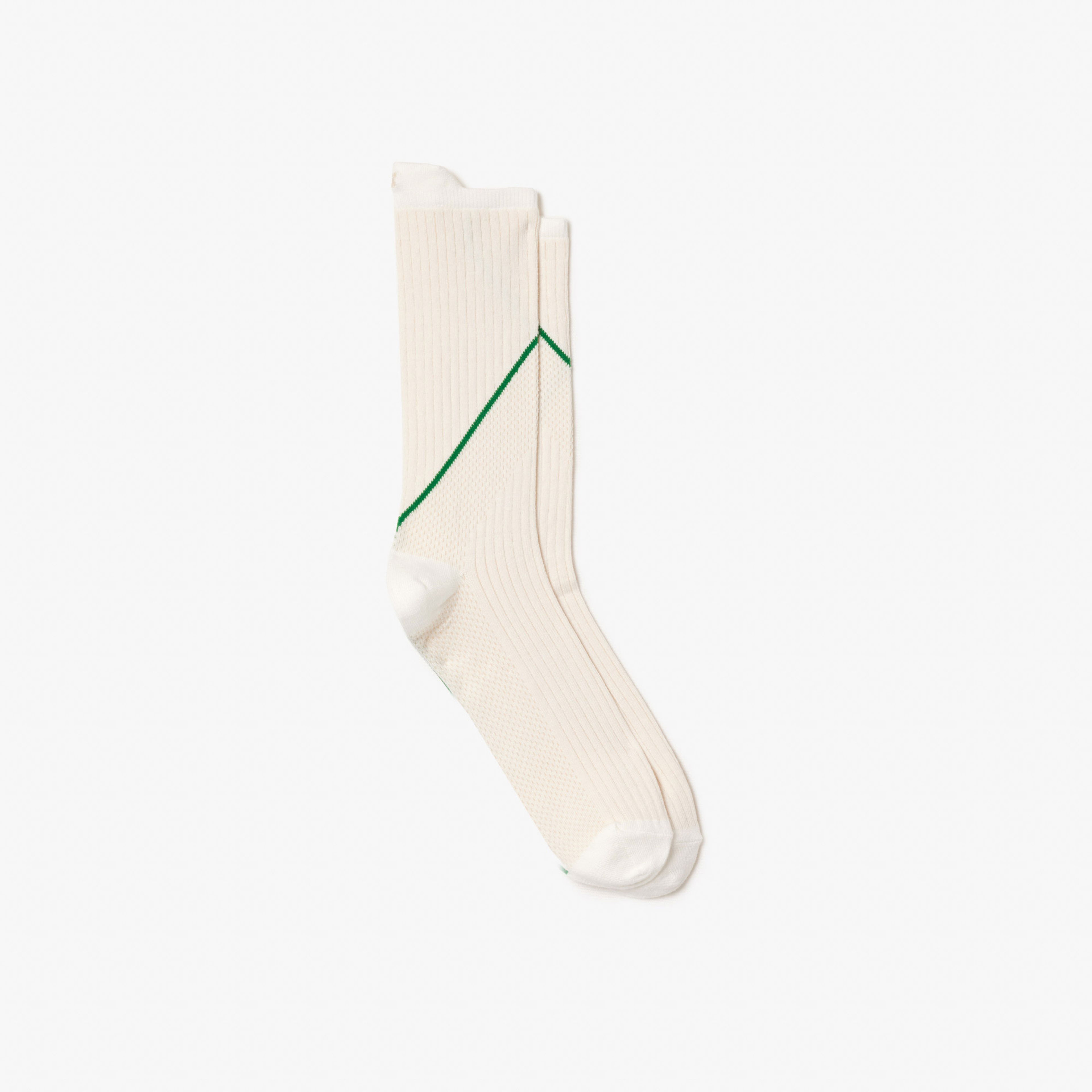 Lacoste Unisex Baskılı Bej Çorap