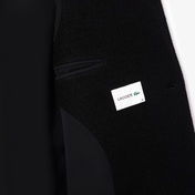 Lacoste Kadın Regular Fit Gömlek Yaka Yün Siyah Mont