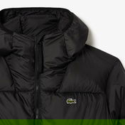 Lacoste Erkek Relaxed Fit Kapüşonlu Siyah Şişme Mont