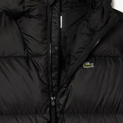 Lacoste Erkek Relaxed Fit Kapüşonlu Siyah Şişme Mont