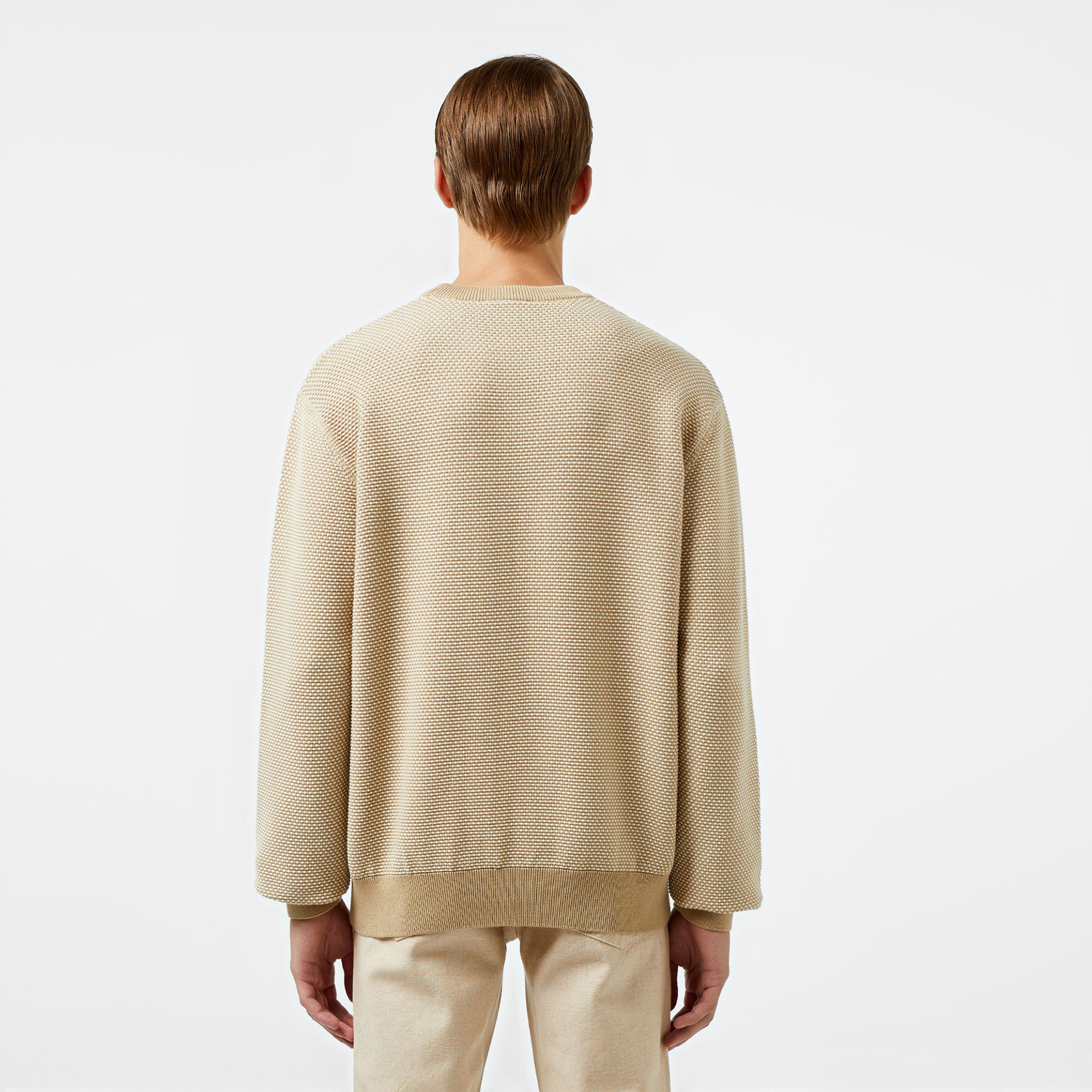 Lacoste Relaxed Fit Erkek Bej Triko