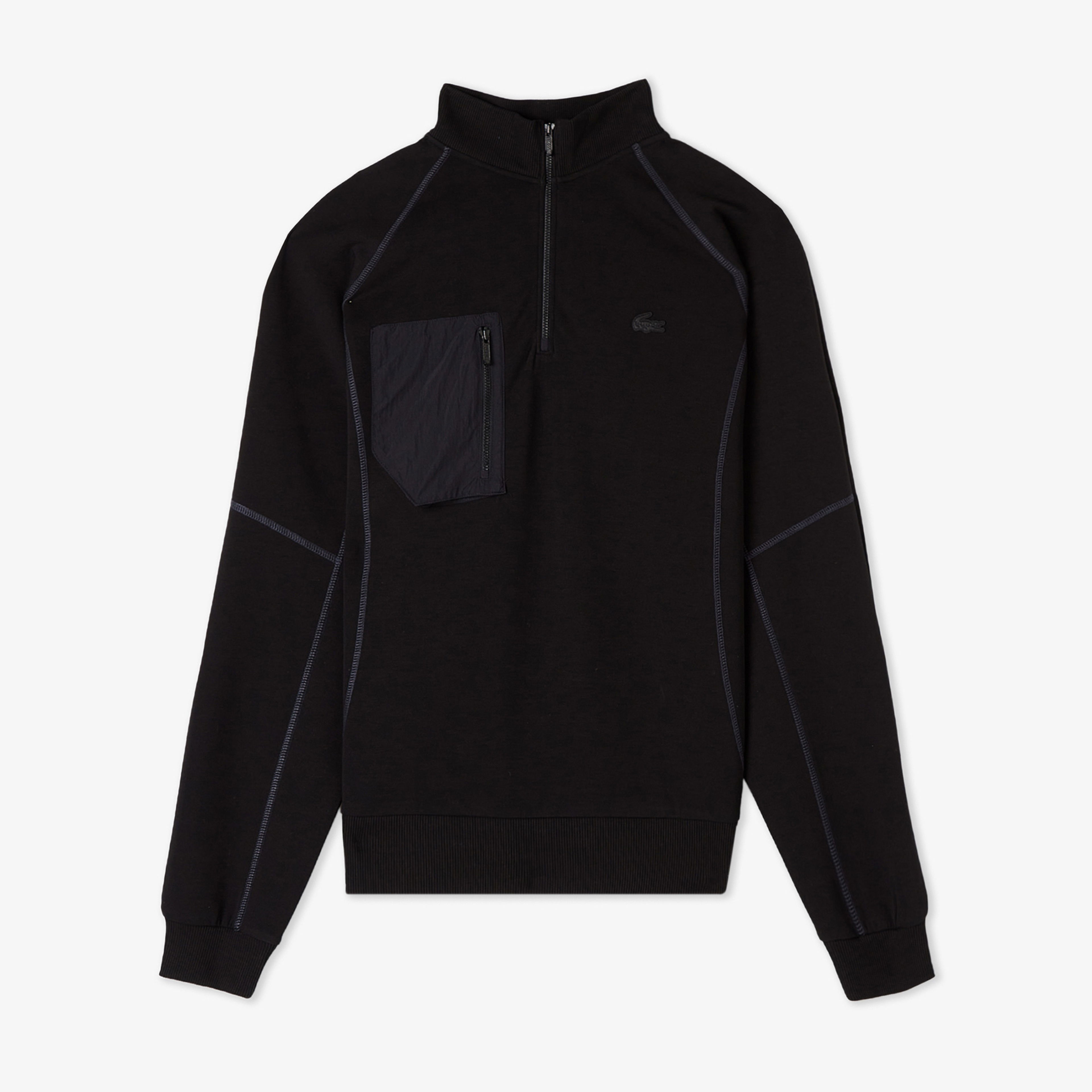 Lacoste Relaxed Fit Erkek Siyah Sweatshirt