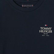 Tommy Hilfiger Logo Puff Print Çocuk Mavi T-Shirt
