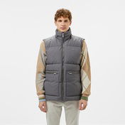 Lacoste Erkek Kapüşonlu Gri Şişme Mont
