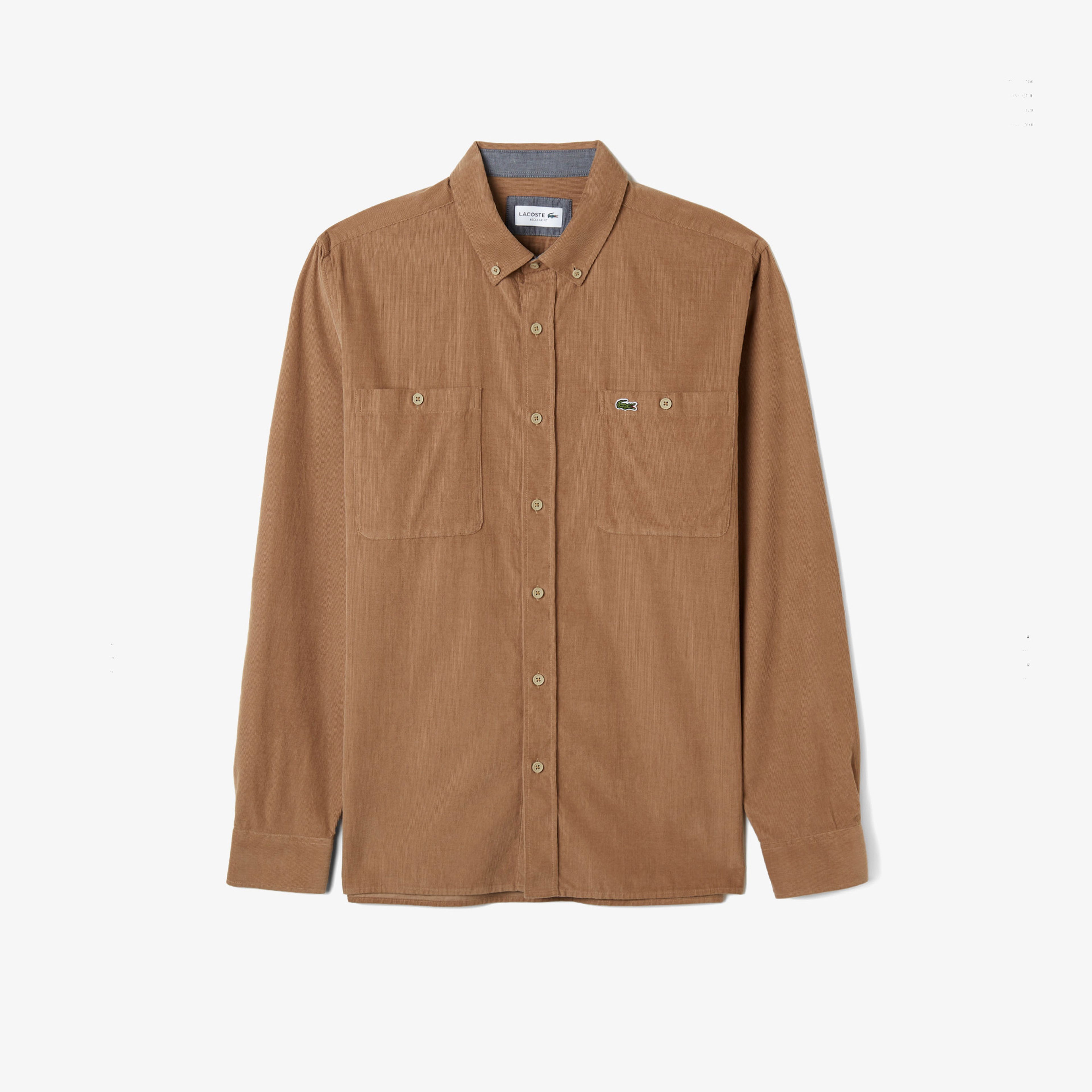 Lacoste Erkek Regular Fit Düğmeli Yaka Bej Gömlek
