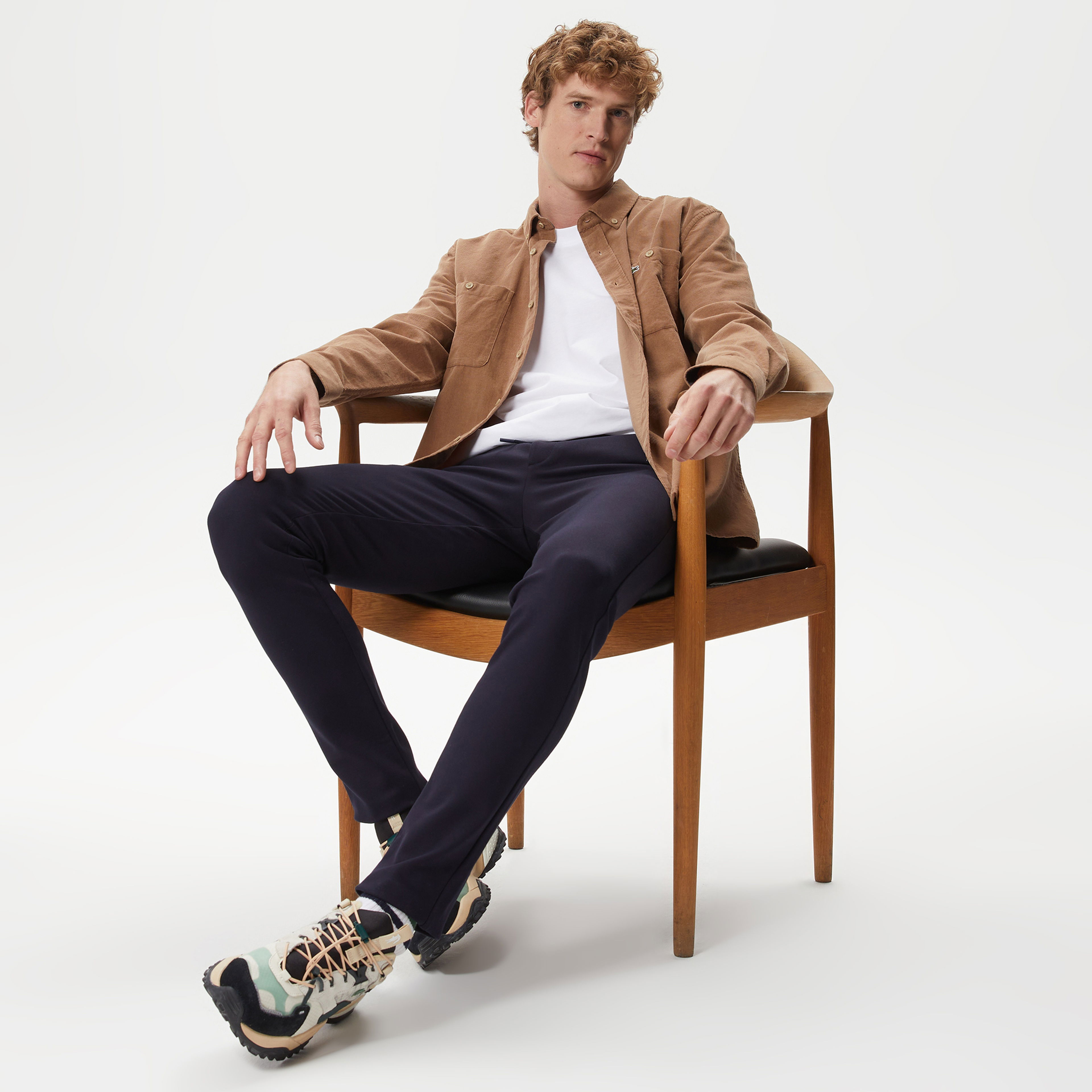 Lacoste Erkek Regular Fit Düğmeli Yaka Bej Gömlek