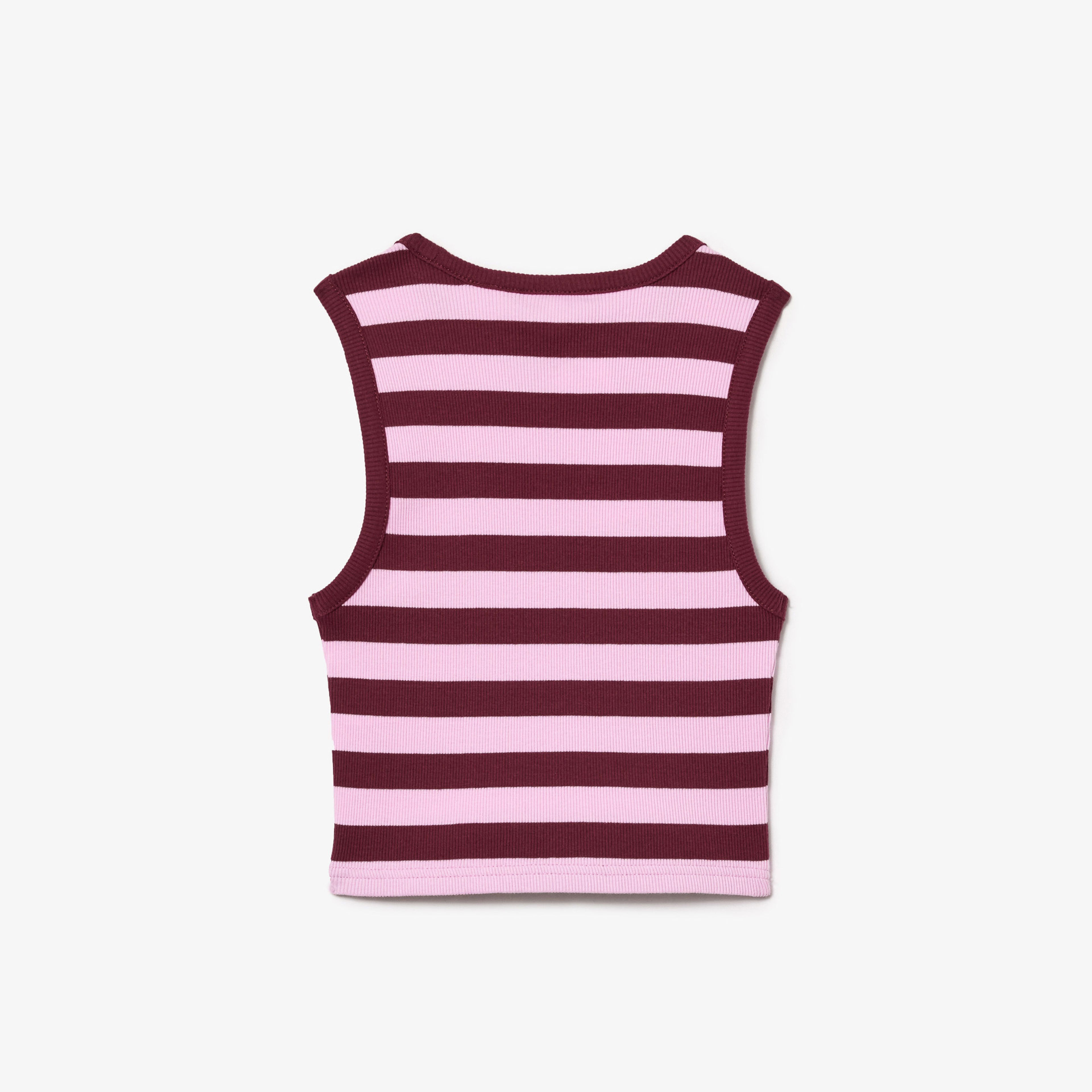 Lacoste Çocuk Kolsuz Bisiklet Yaka Çizgili Pembe T-Shirt