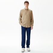 Lacoste Erkek Regular Fit Keten Bej Gömlek