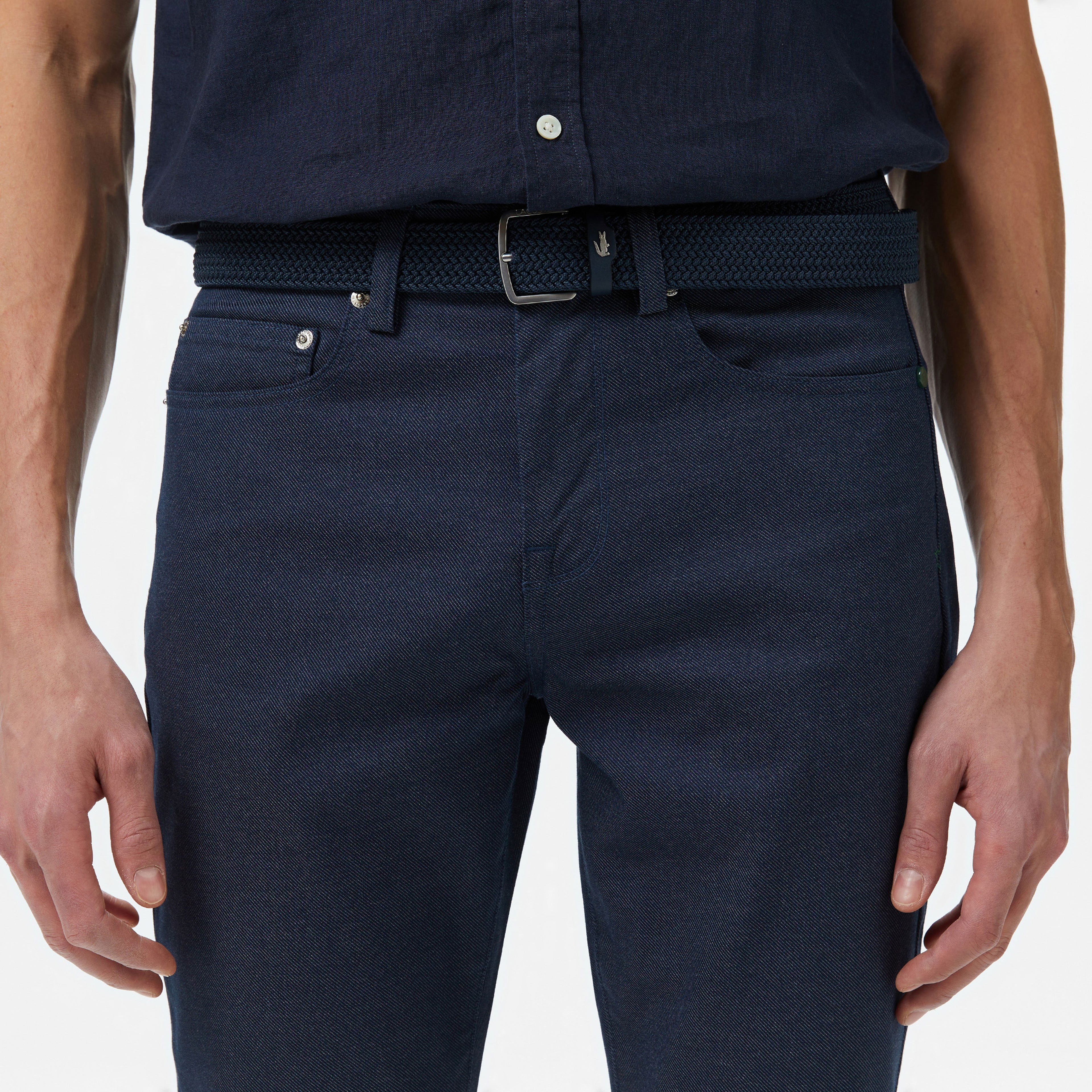 Lacoste Erkek Slim Fit Denim Lacivert Pantolon